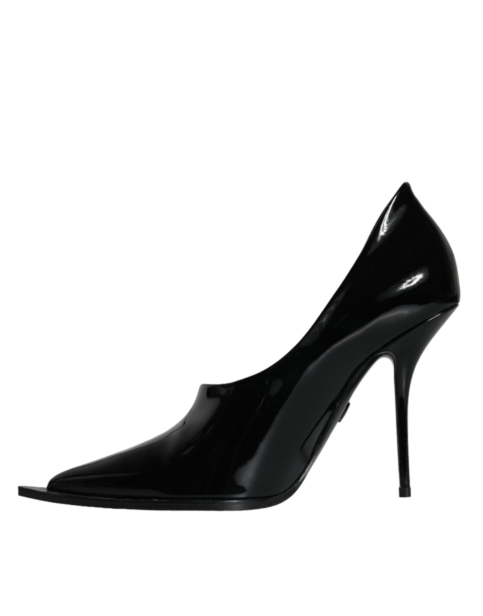 Dolce & Gabbana Black Patent Leather High Heels Pumps Women's Shoes (Pre-Owned)