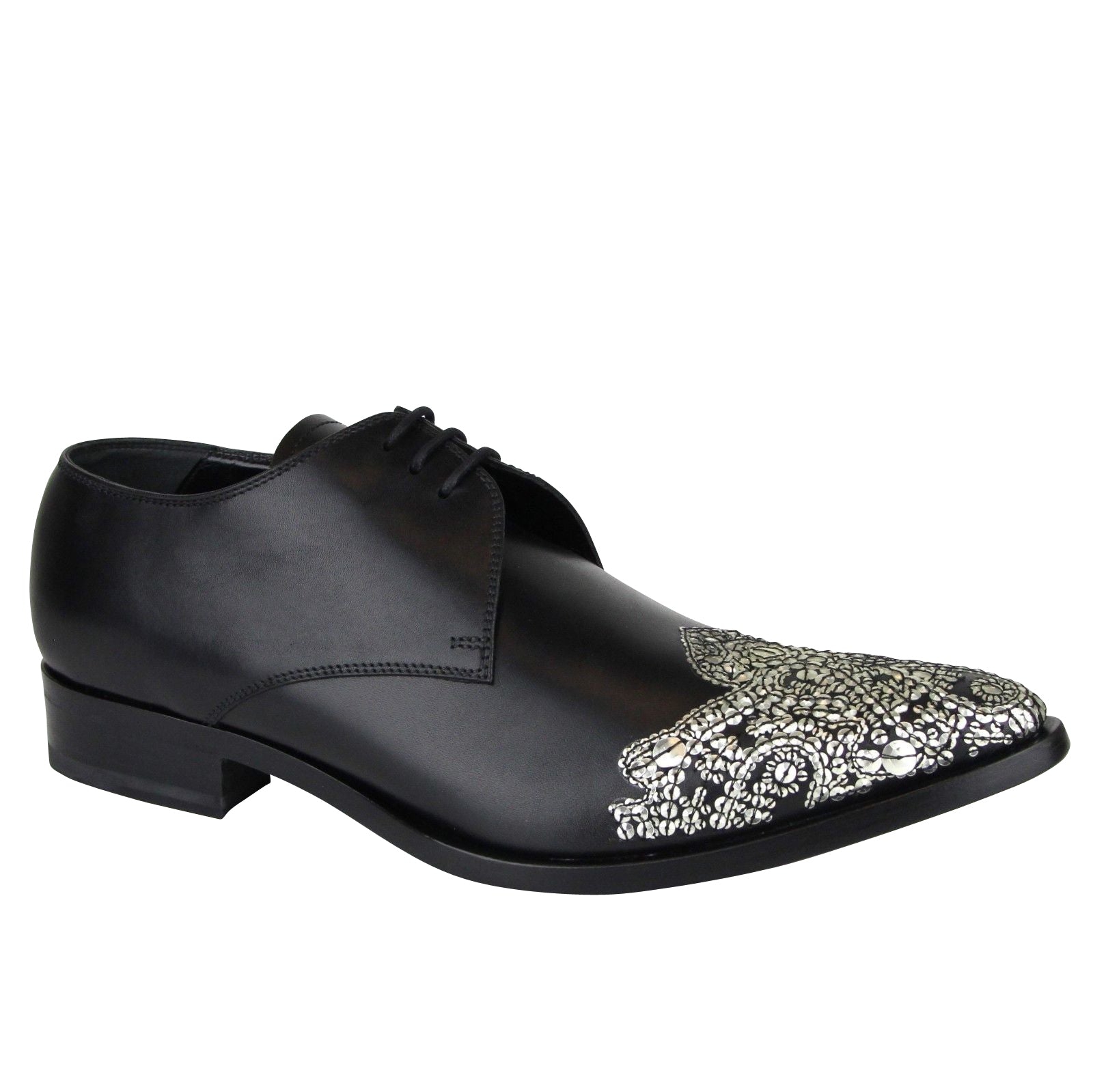 Alexander McQueen Men's Oxfords Black Leather Dress Shoes, 7.5 / Black Alexander McQueen Men's Oxfords Black Leather Dress Shoes, 7.5 / Black