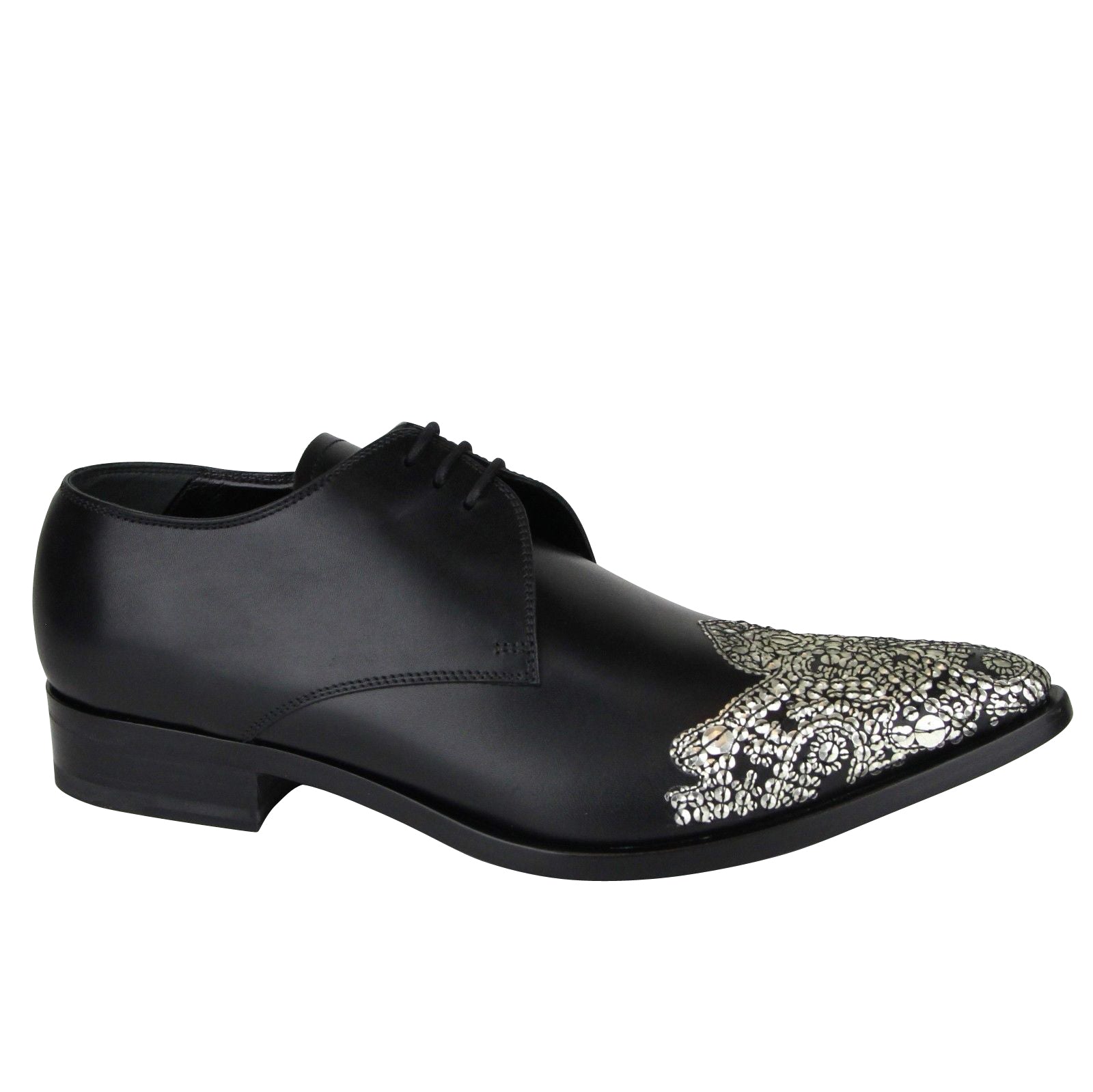 Alexander McQueen Men's Oxfords Black Leather Dress Shoes