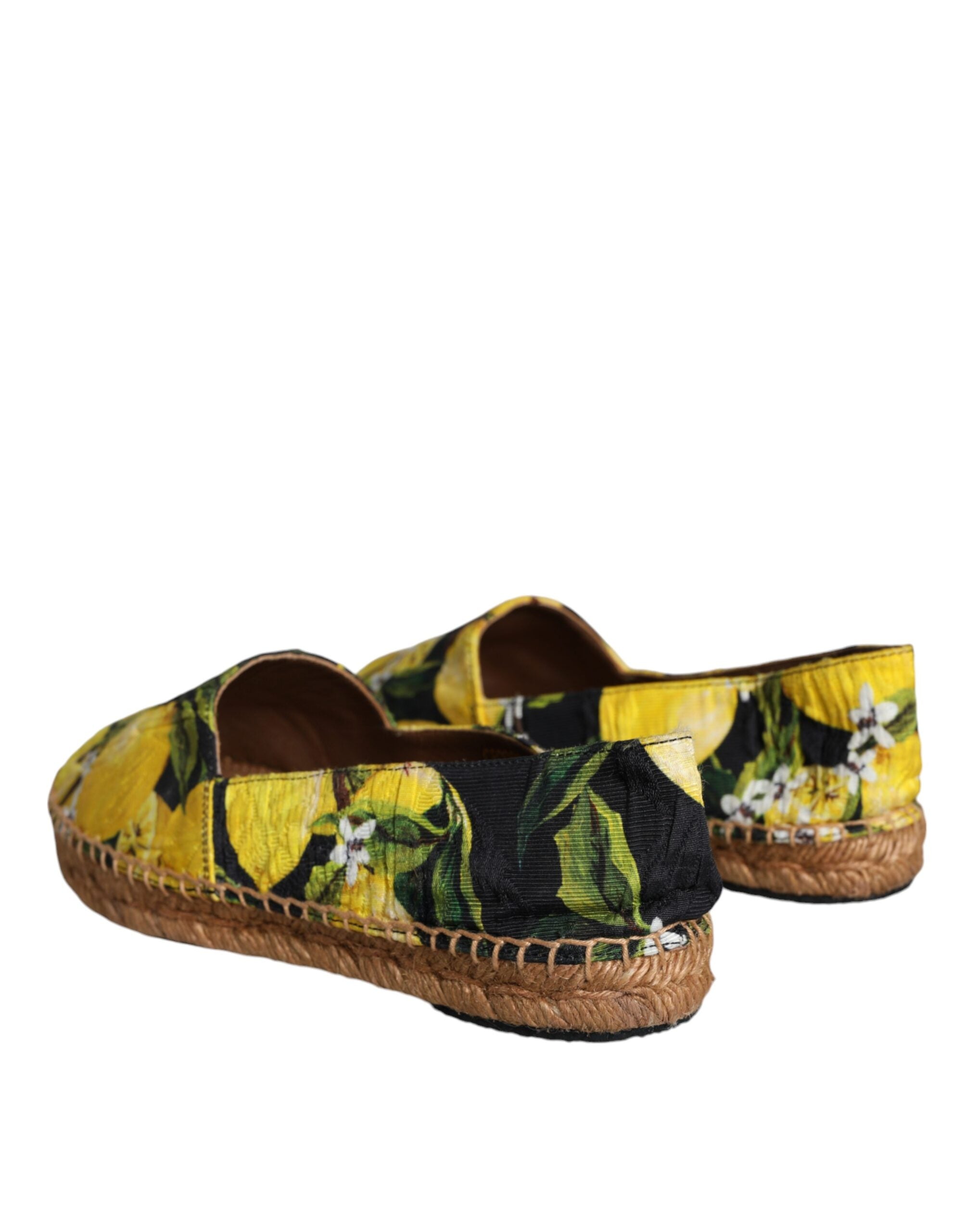 Dolce & Gabbana Multicolor Lemon Slip On Espadrilles Women's Shoes