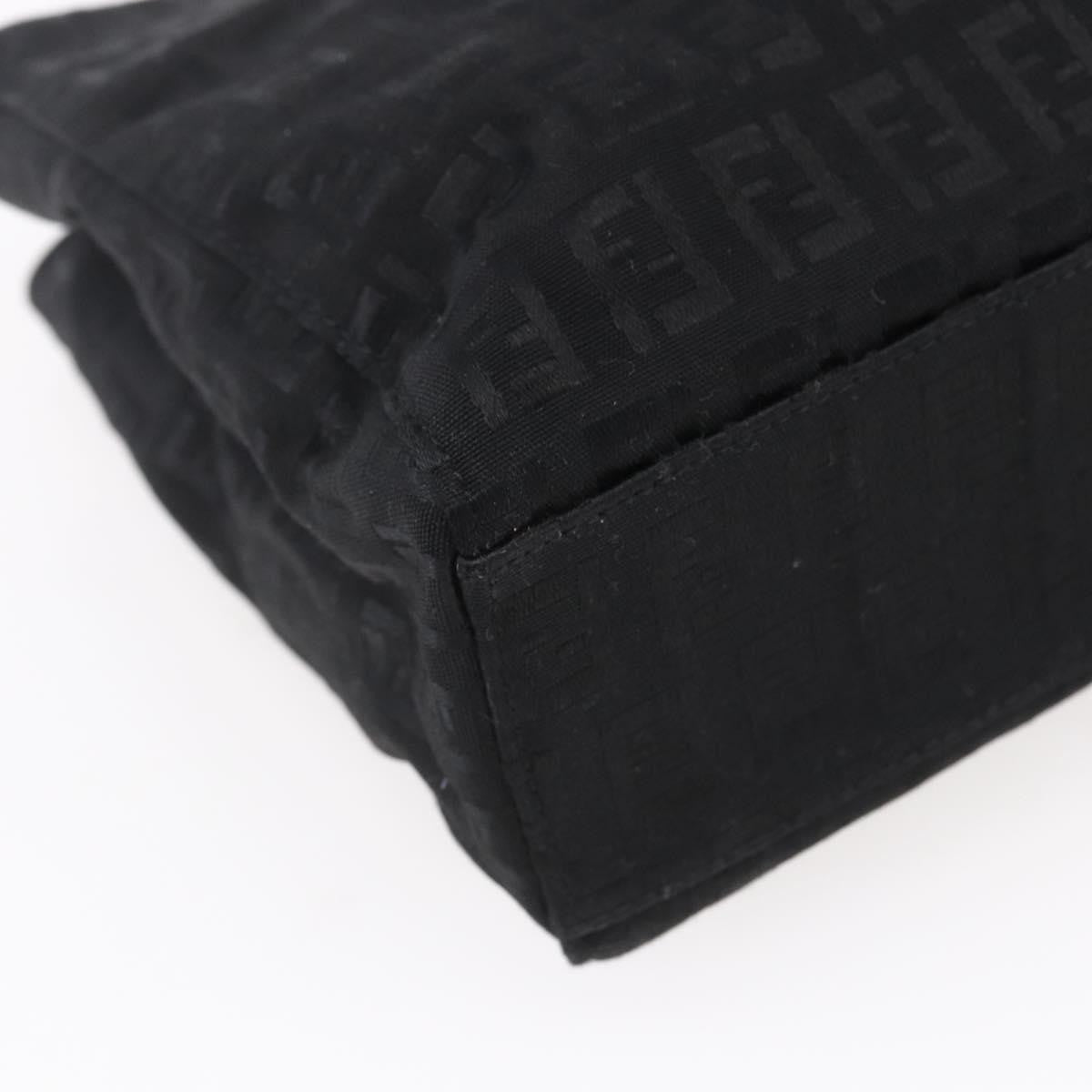 Fendi Vintage Shopping Zucchino Canvas Black Canvas Tote Bag Bag (Pre-Owned)