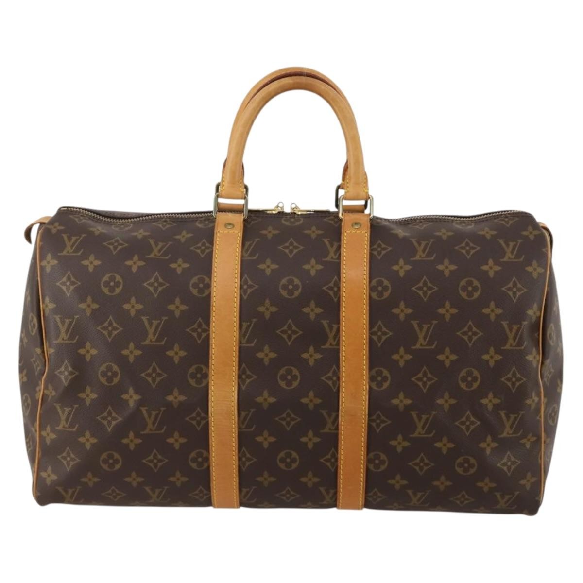 Louis Vuitton Keepall Monogram Canvas Brown Canvas Travel Bag Bag (Pre-Owned)