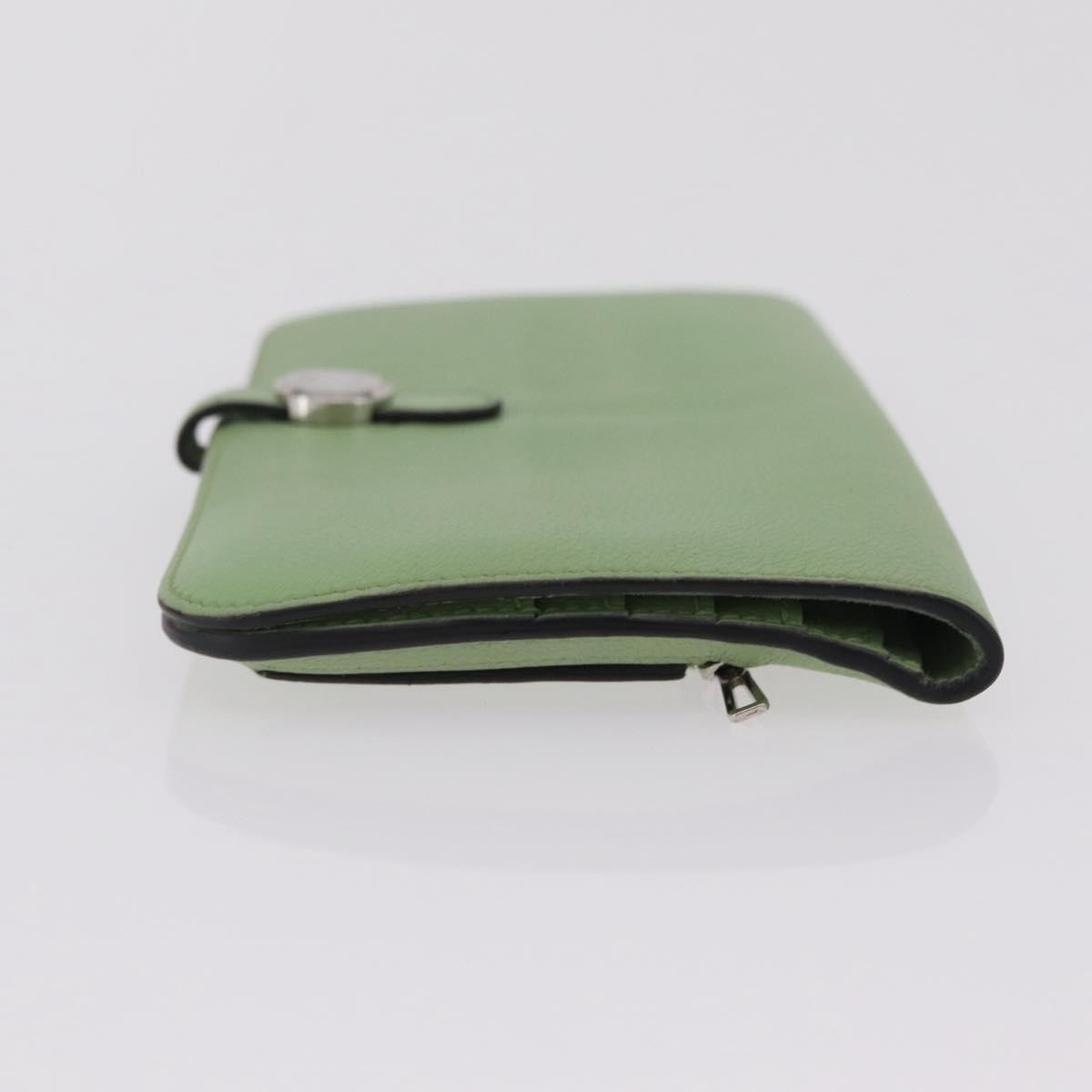 Hermes Dogon Recto Verso Leather Green Leather Wallets Accessory (Pre-Owned)