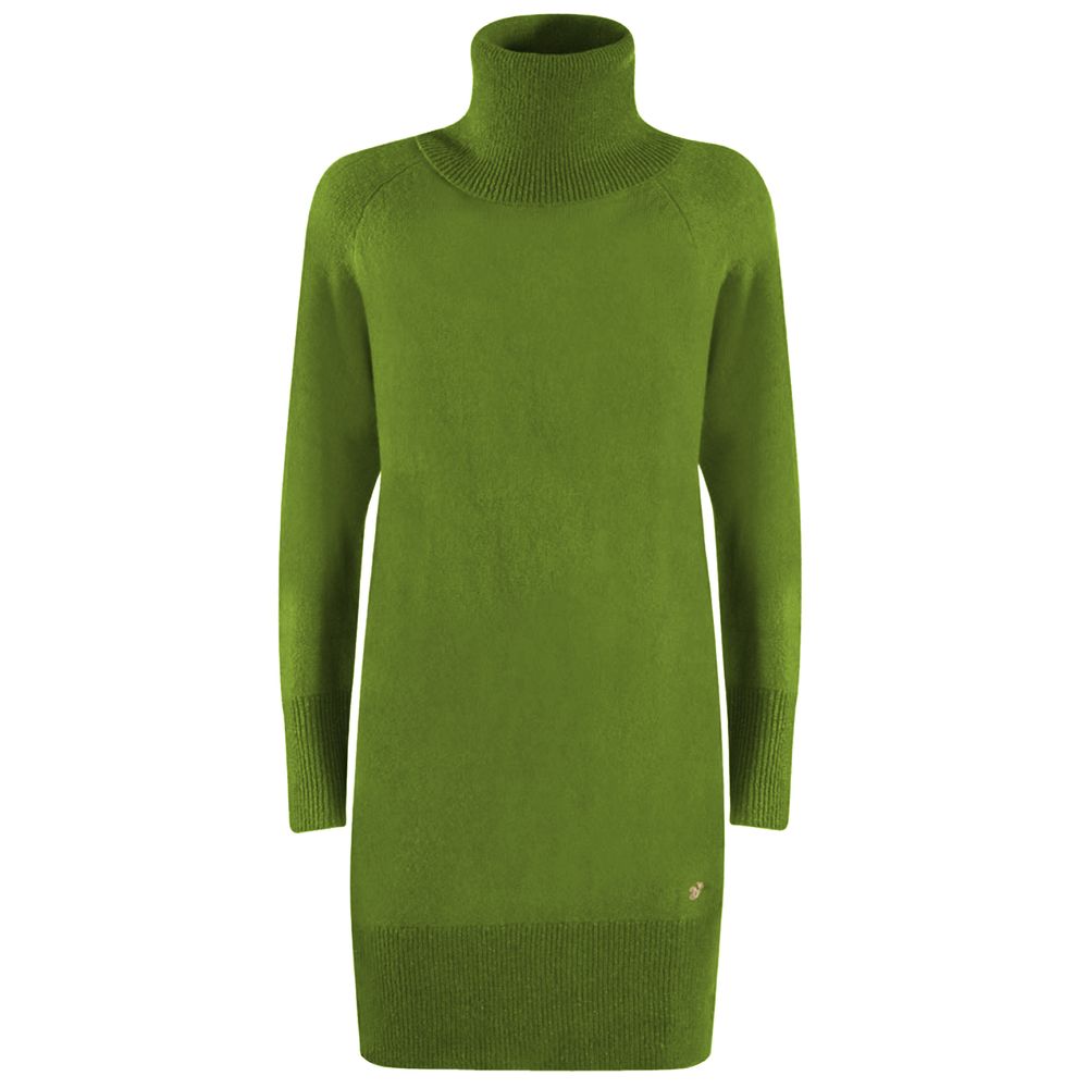 Yes Zee Green Viscose Women's Dress