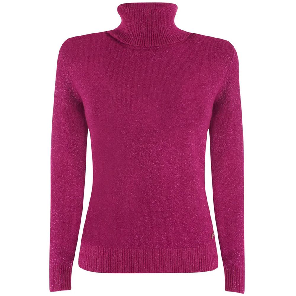 Yes Zee Fuchsia Viscose Women's Sweater