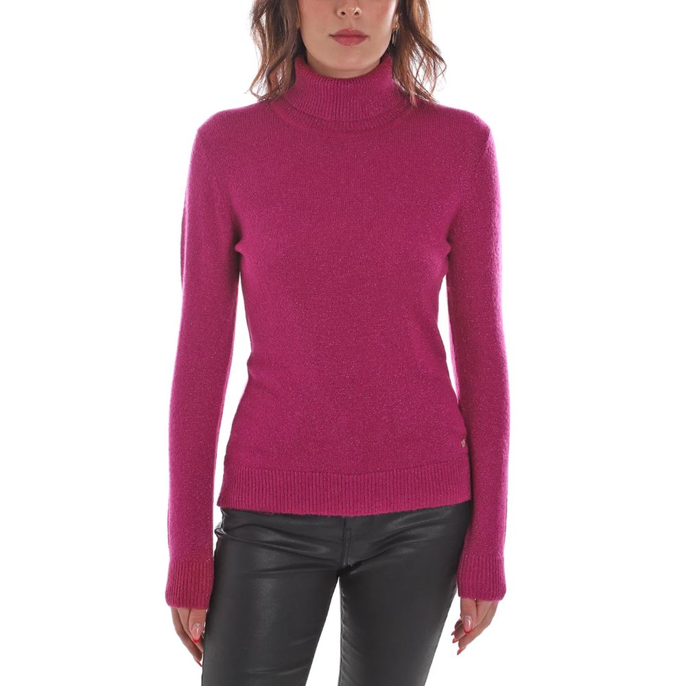 Yes Zee Fuchsia Viscose Women's Sweater