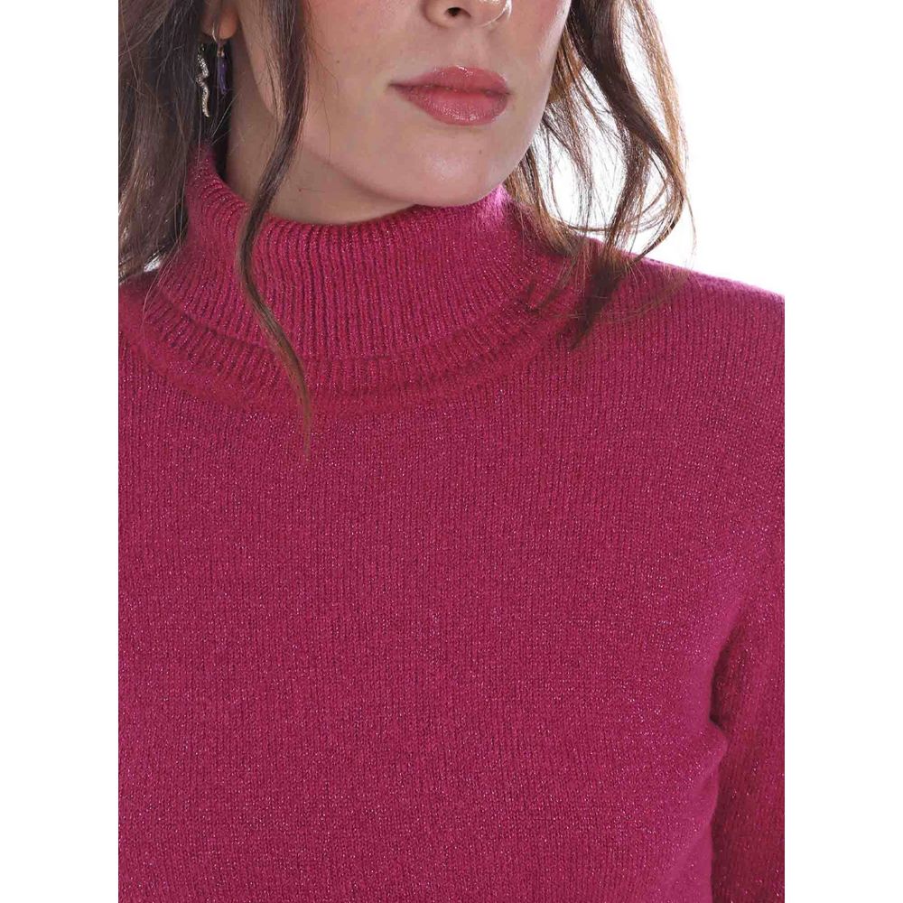 Yes Zee Fuchsia Viscose Women's Sweater