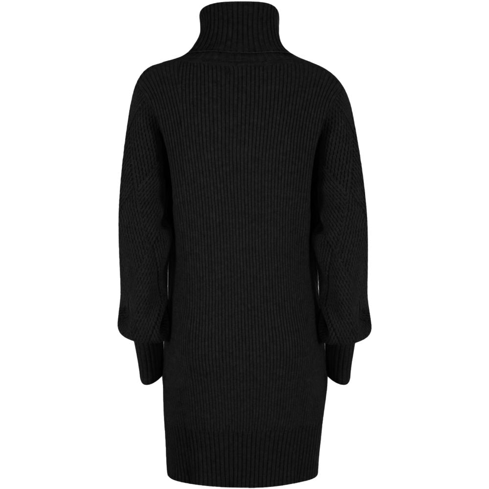 Yes Zee Black Acrylic Women's Dress