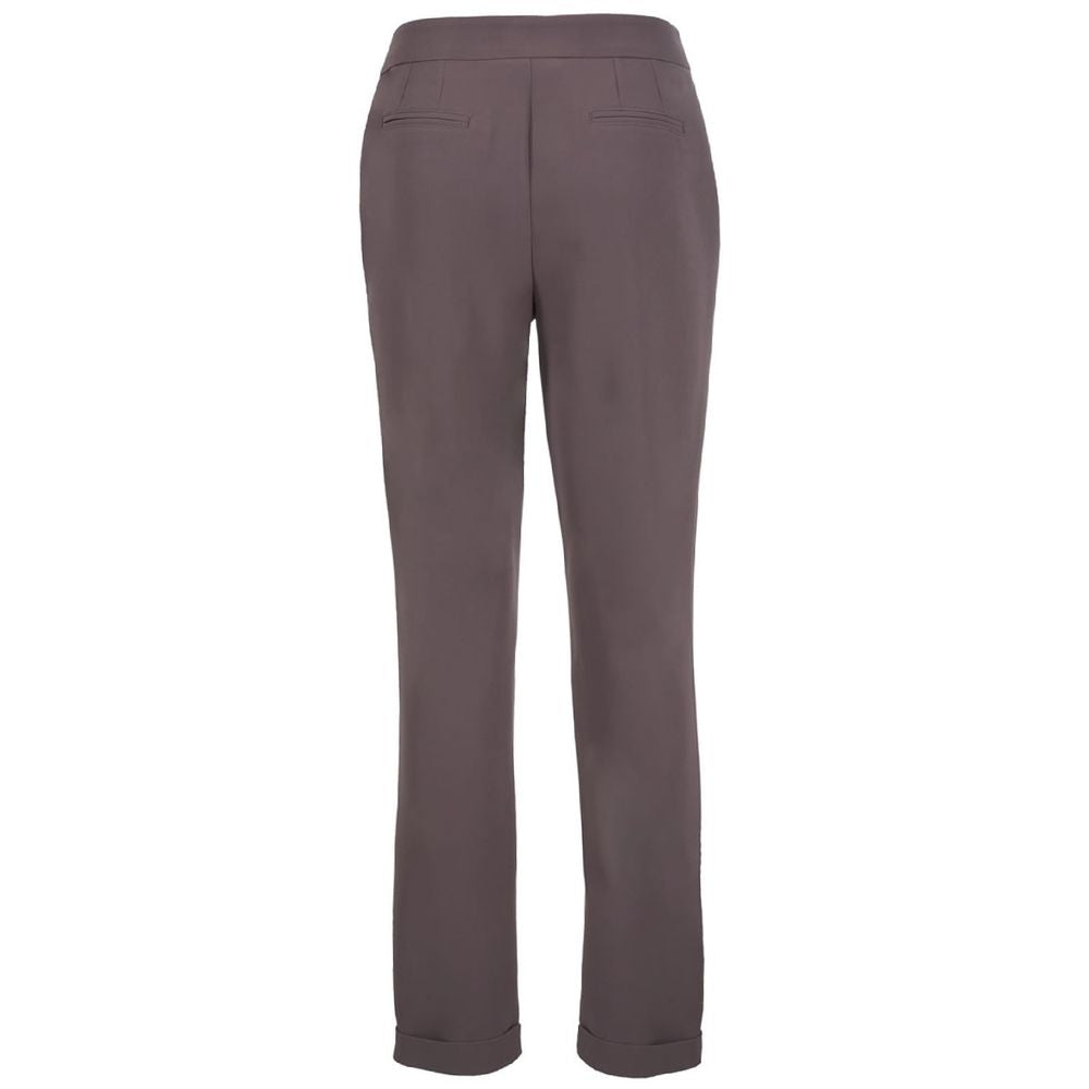 Yes Zee Gray Polyester Jeans & Women's Pant