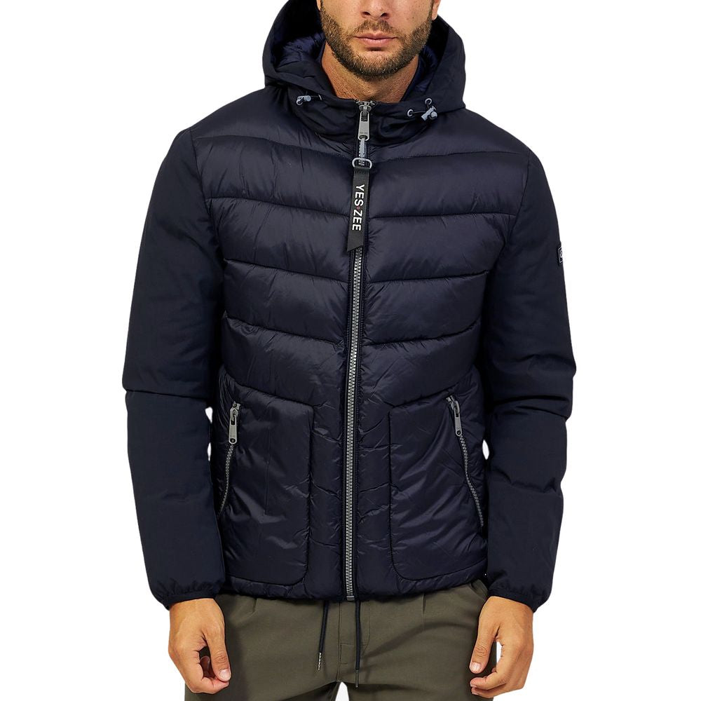 Yes Zee Blue Nylon Men's Jacket