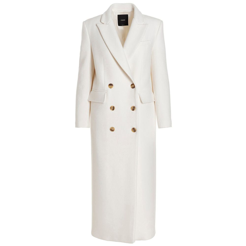 PINKO White Wool Jackets & Women's Coat