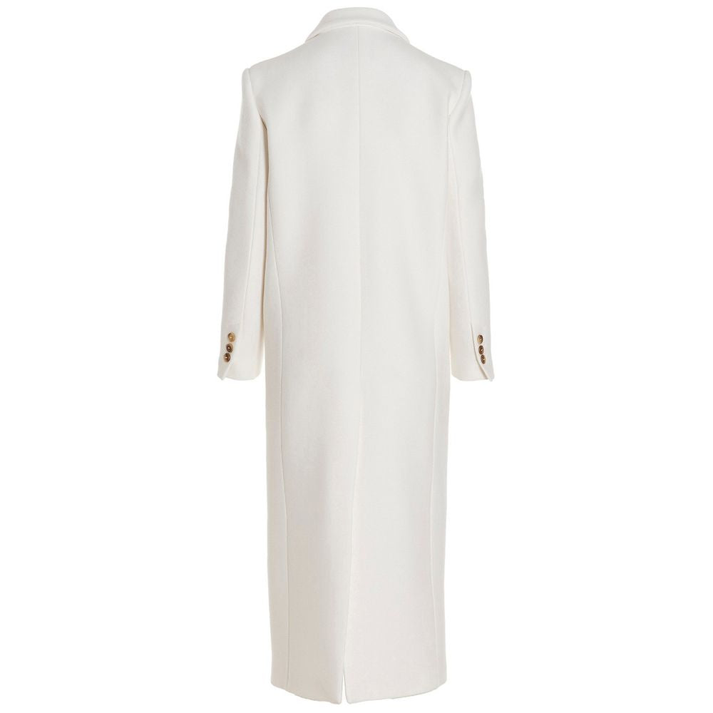 PINKO White Wool Jackets & Women's Coat