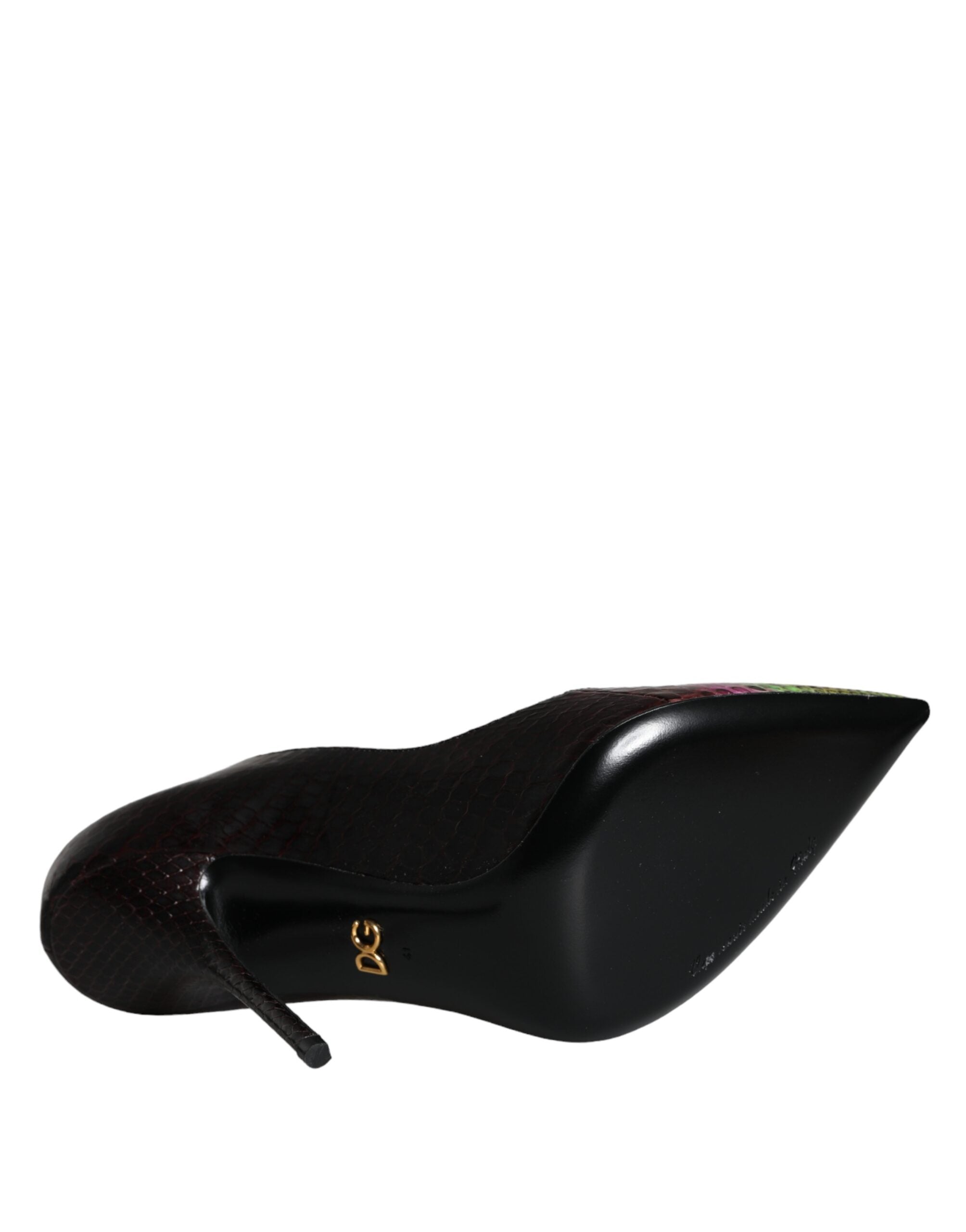 Dolce & Gabbana Multicolor Exotic Leather Heels Pumps Women's Shoes