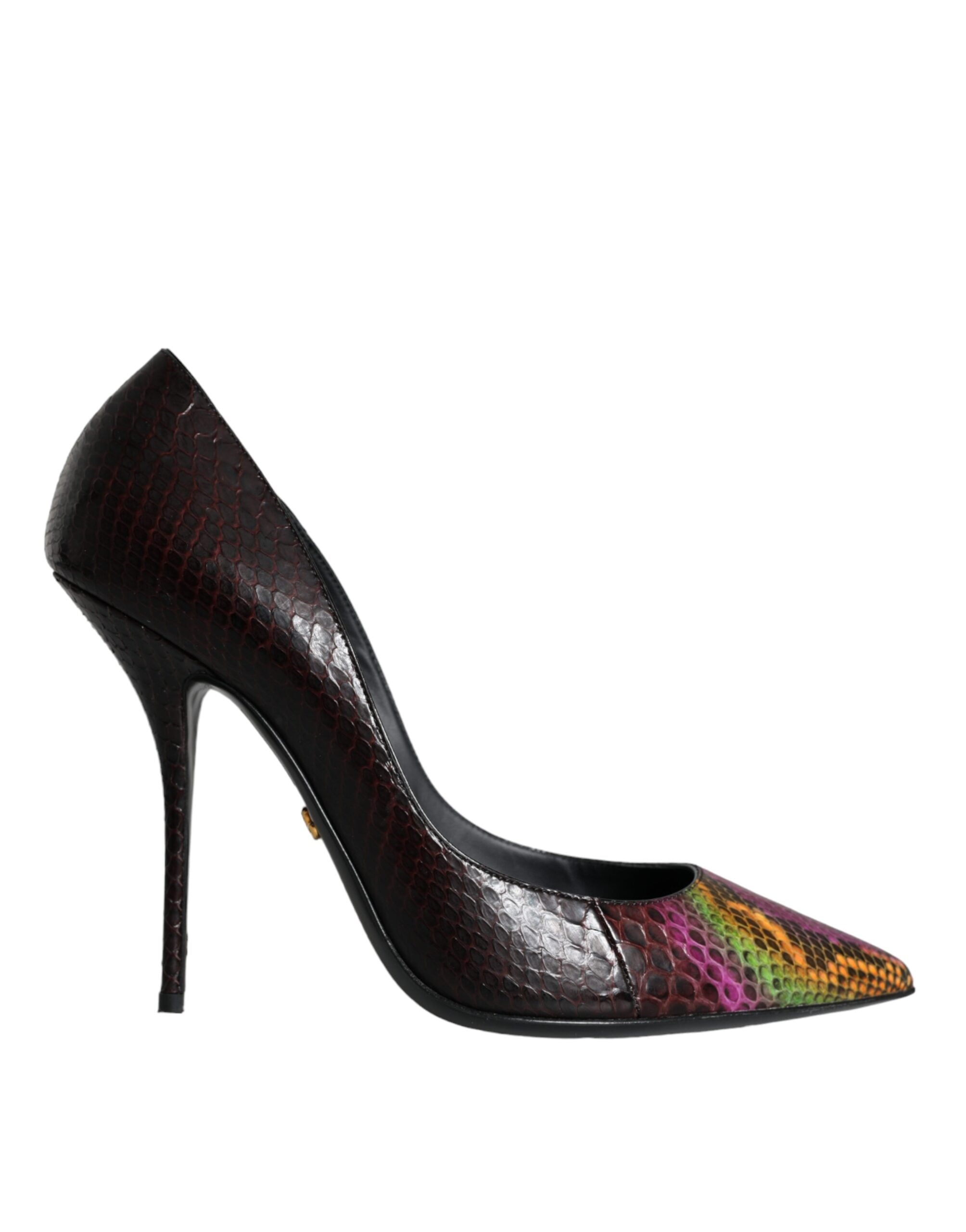 Dolce & Gabbana Multicolor Exotic Leather Heels Pumps Women's Shoes