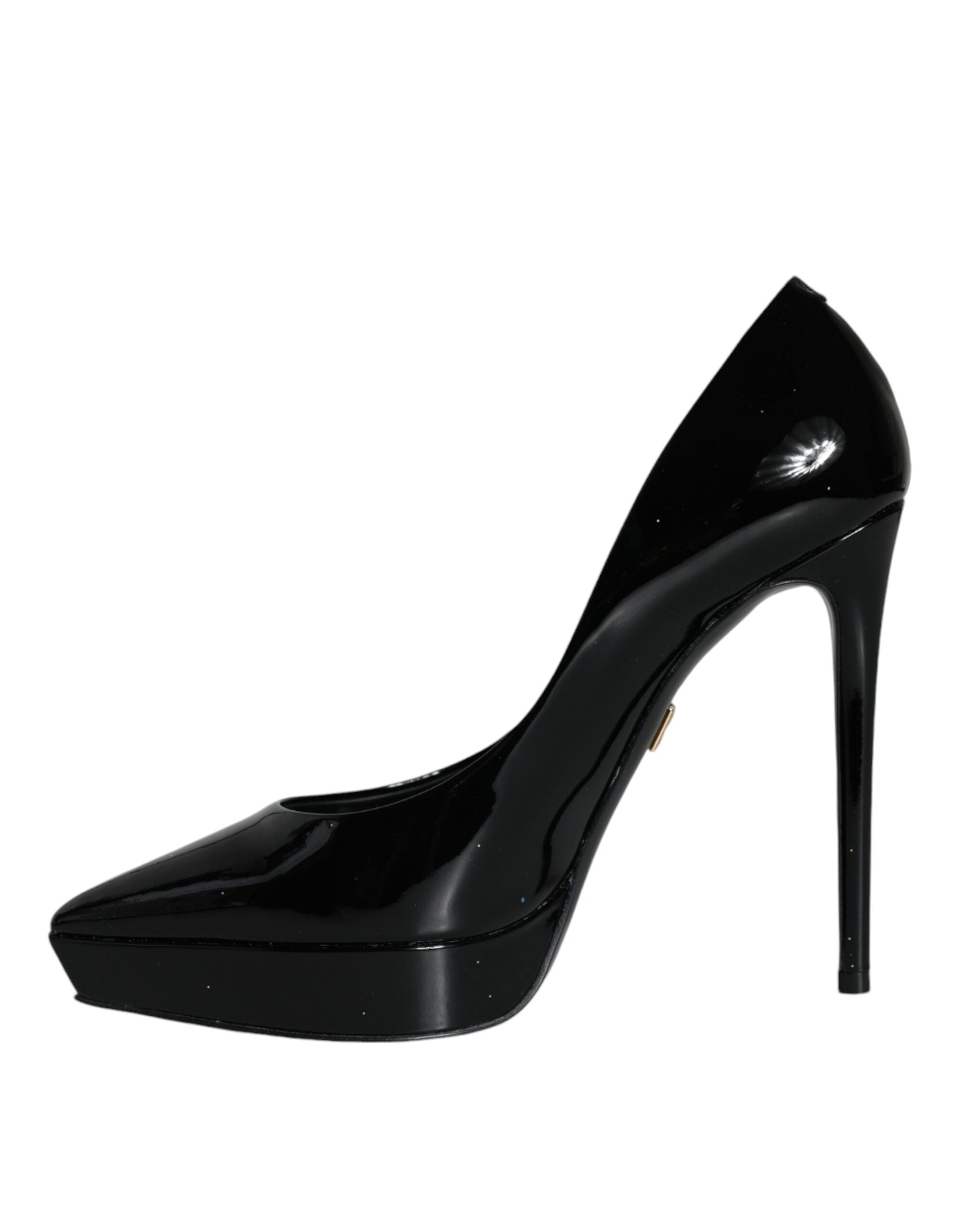Dolce & Gabbana Black Leather Platform Heels Pumps Women's Shoes (Pre-Owned)