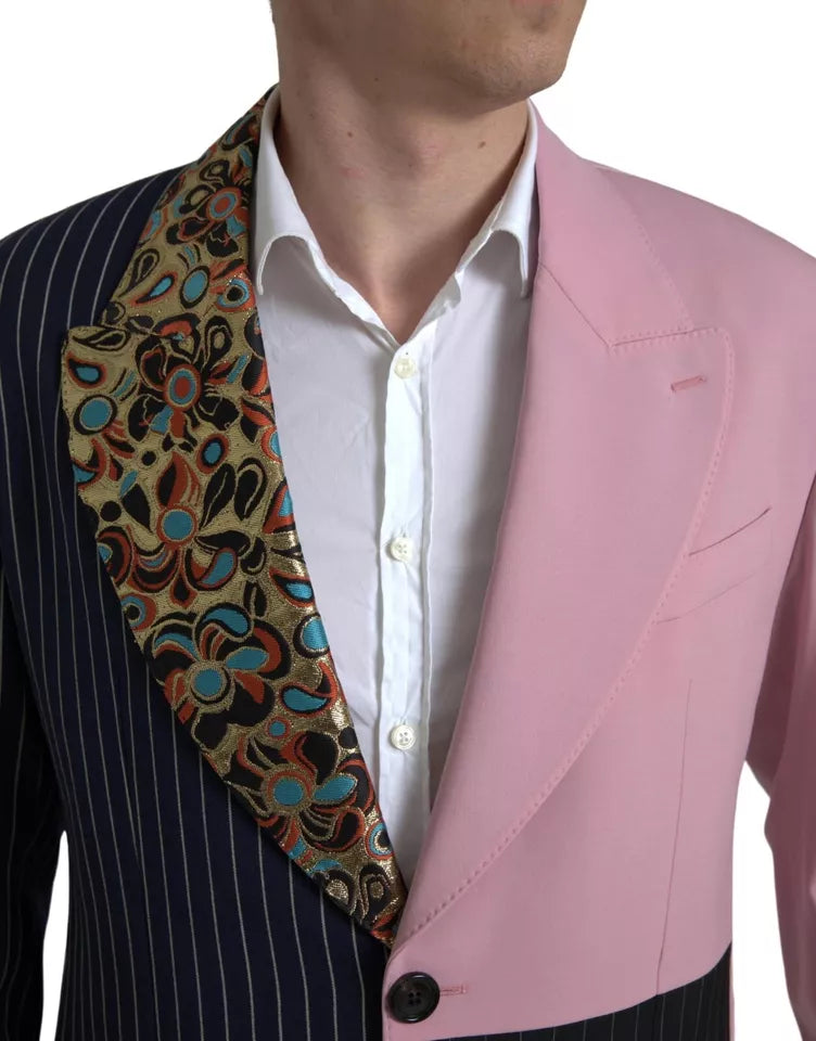 Dolce & Gabbana Multicolor Patchwork Single Breasted Men's Blazer (Pre-Owned)