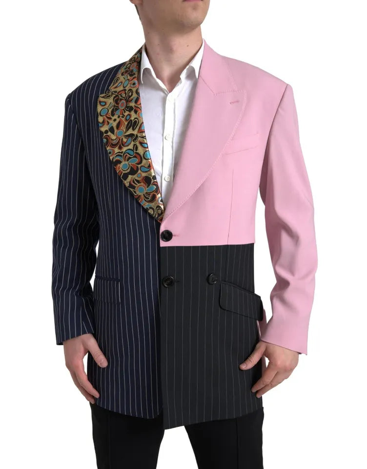 Dolce & Gabbana Multicolor Patchwork Single Breasted Men's Blazer (Pre-Owned)