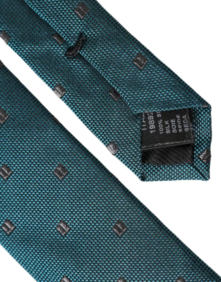 Dolce & Gabbana Green Patterned Silk Adjustable Men Men's Tie