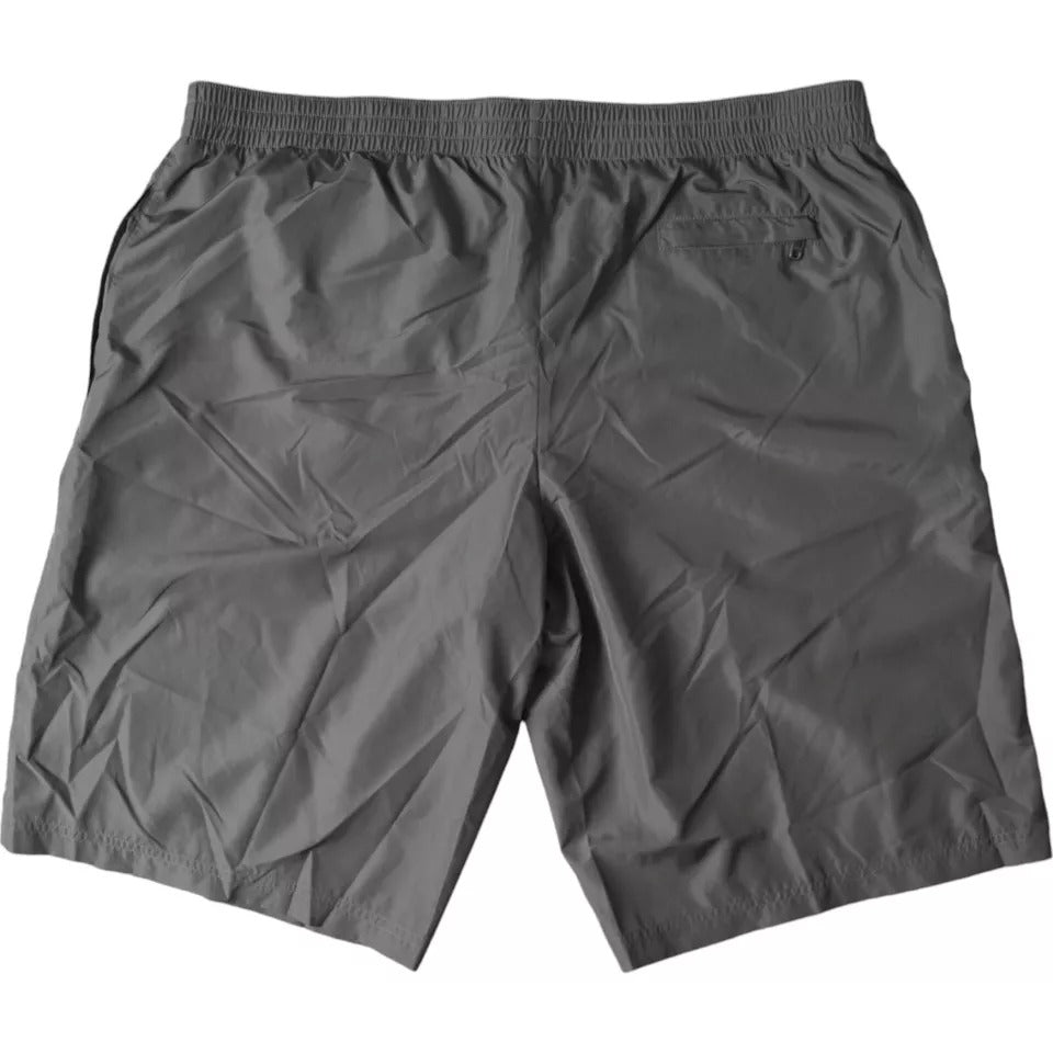 Dolce & Gabbana Dark Gray Polyester Beachwear Shorts Swimwear Men's Men (Pre-Owned)