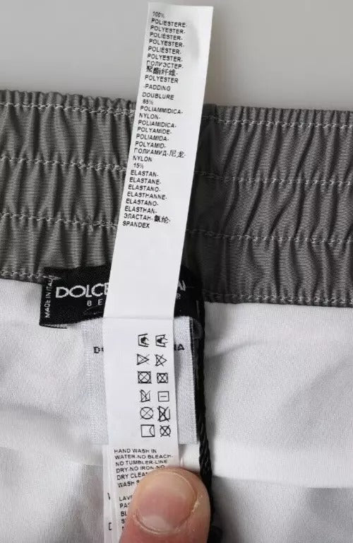 Dolce & Gabbana Dark Gray Polyester Beachwear Shorts Swimwear Men's Men (Pre-Owned)
