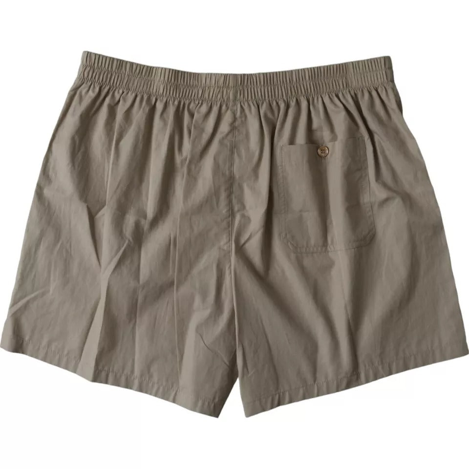 Dolce & Gabbana Maroon Polyester Drawstring Shorts Men's Swimwear