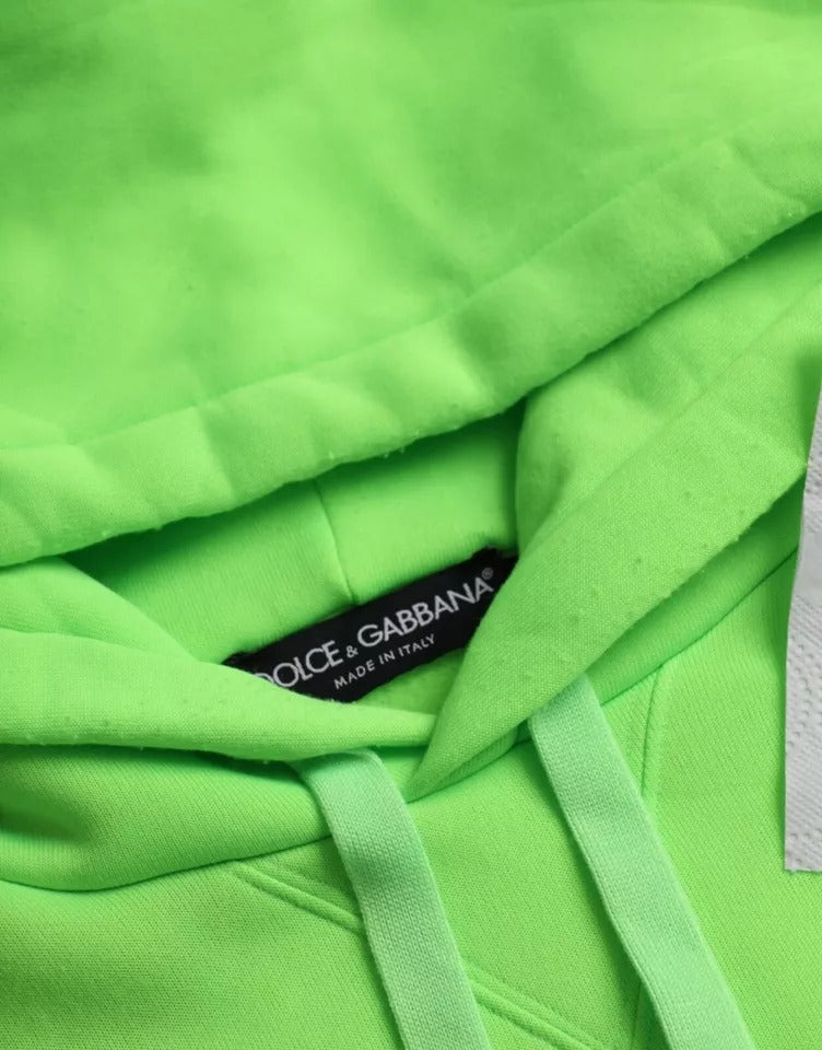 Dolce & Gabbana Green Logo Hooded Pullover Sweatshirt Men's Sweater (Pre-Owned)