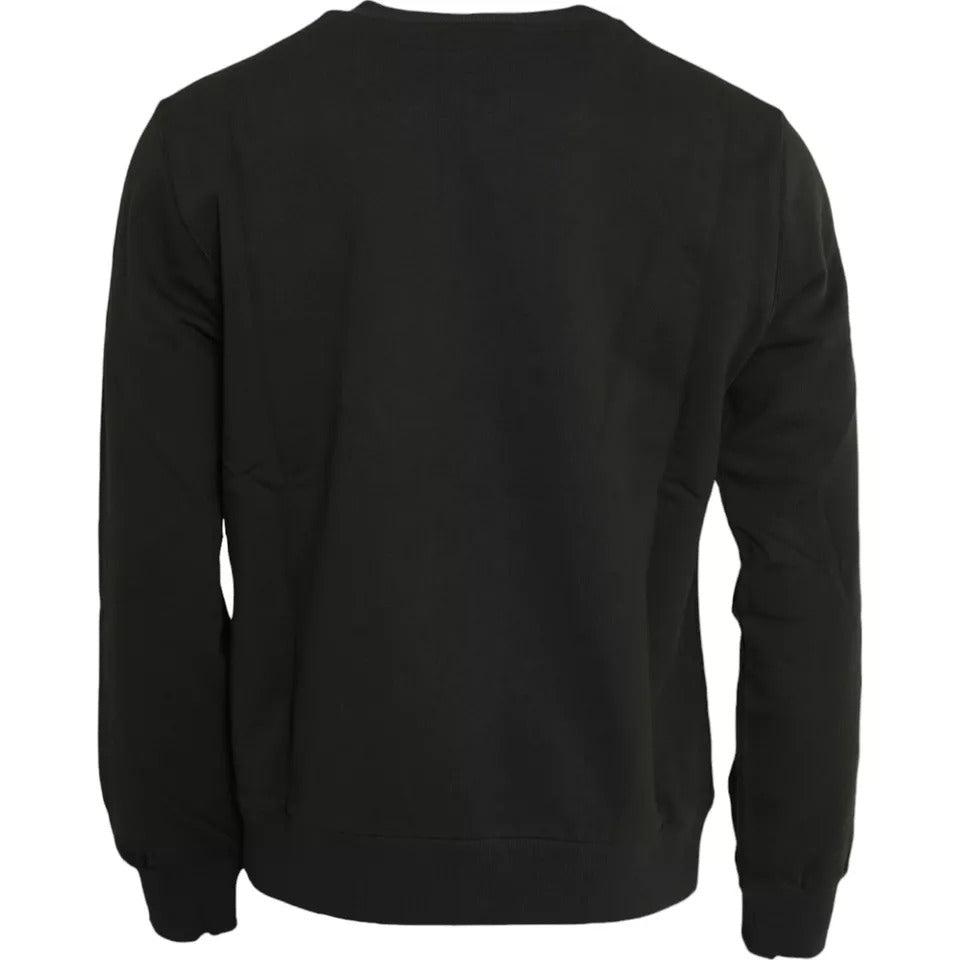 Dolce & Gabbana Green Logo Cotton Crew Neck Pullover Men's Sweater (Pre-Owned)