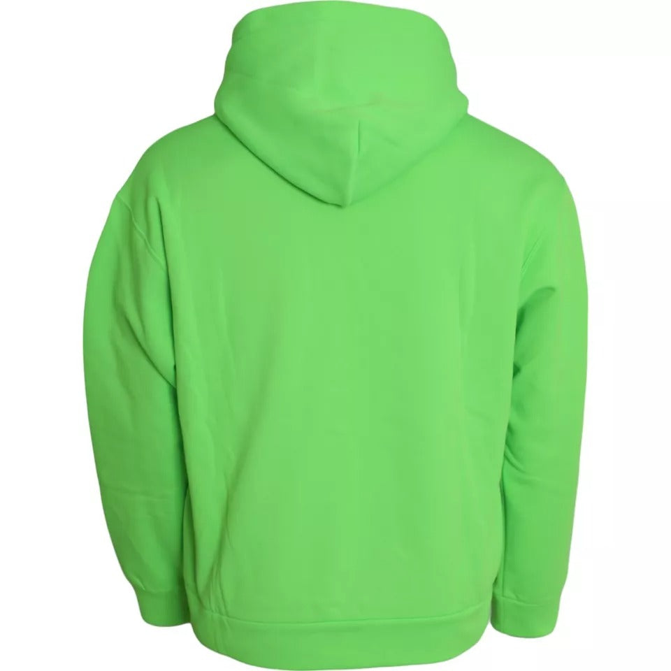 Dolce & Gabbana Green Logo Hooded Pullover Sweatshirt Men's Sweater (Pre-Owned)