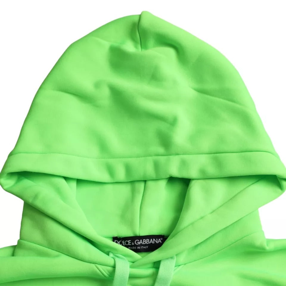 Dolce & Gabbana Green Logo Hooded Pullover Sweatshirt Men's Sweater (Pre-Owned)