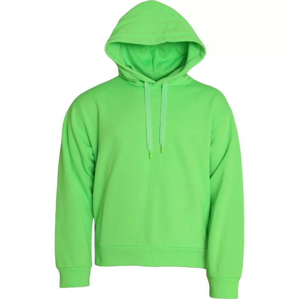 Dolce & Gabbana Green Logo Hooded Pullover Sweatshirt Men's Sweater (Pre-Owned)