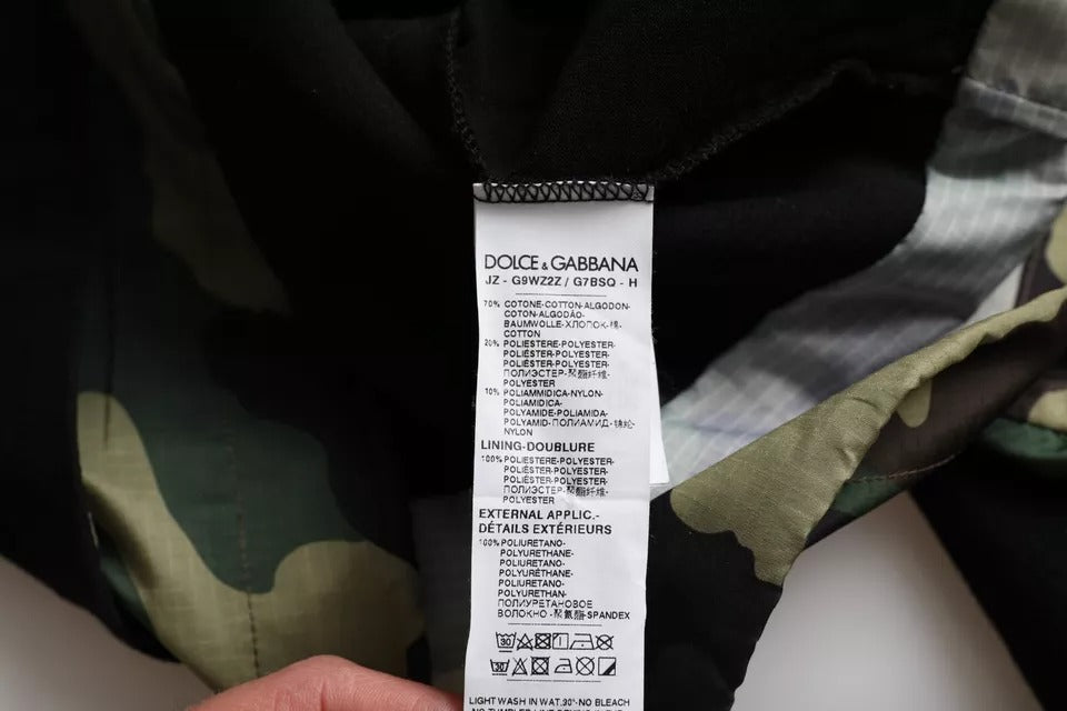 Dolce & Gabbana Black Camouflage Hooded Sweatshirt Men's Sweater (Pre-Owned)