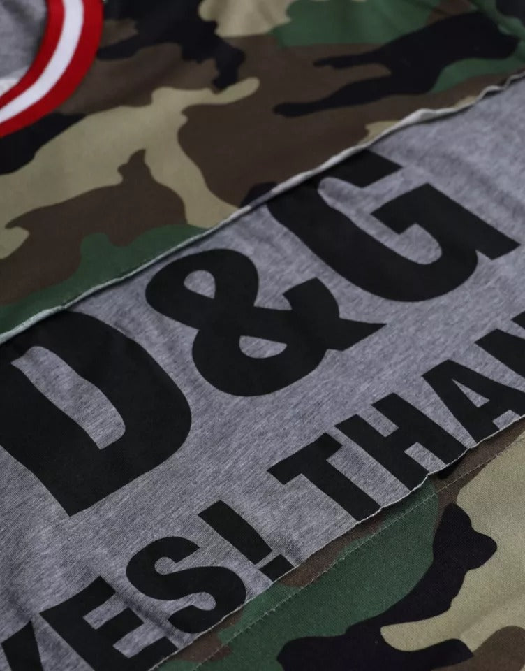 Dolce & Gabbana Multicolor Camouflage Cotton Crew Neck Men Men's T-shirt