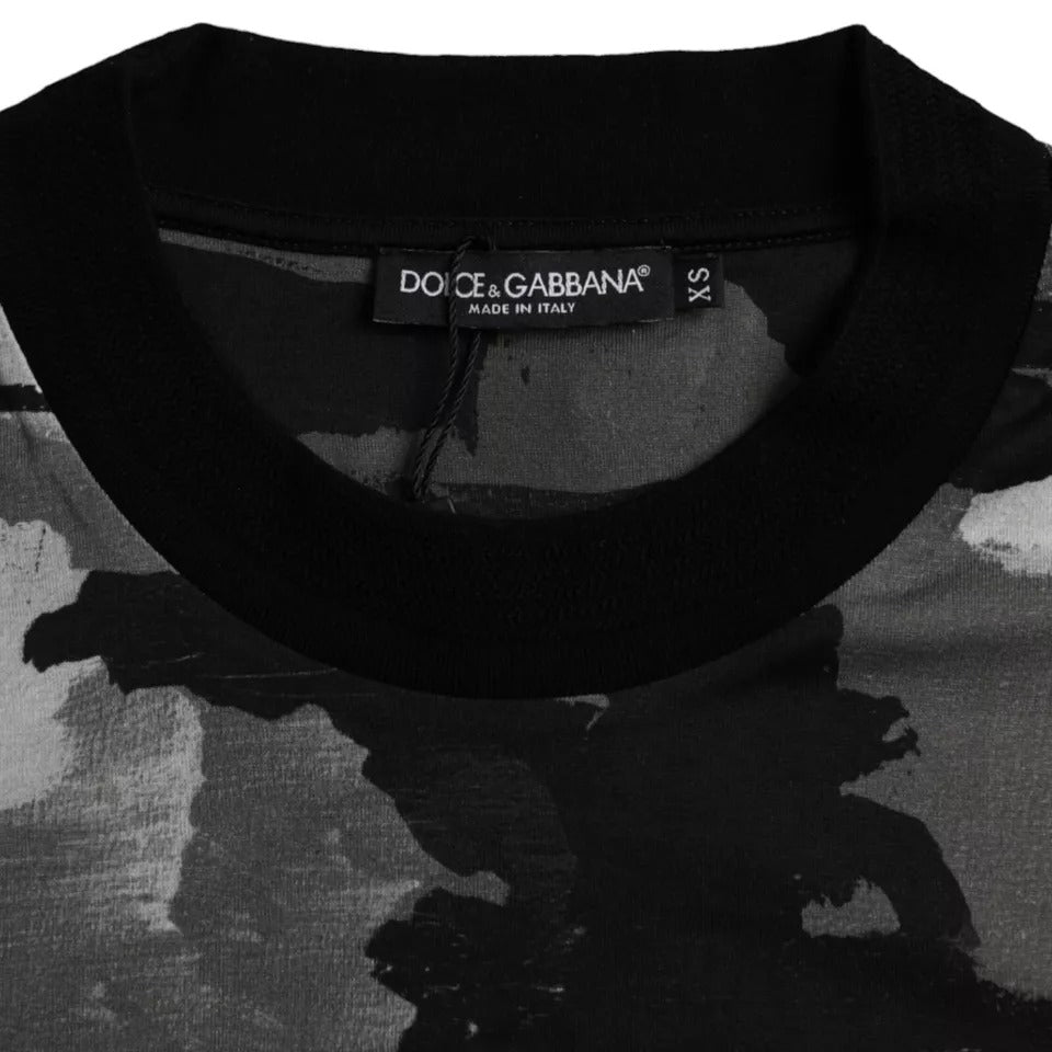 Dolce & Gabbana Multicolor Camouflage Cotton Crewneck Men's T-shirt