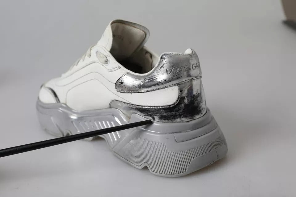 Dolce & Gabbana White Silver Daymaster Low Top Sneakers Men's Shoes (Pre-Owned)