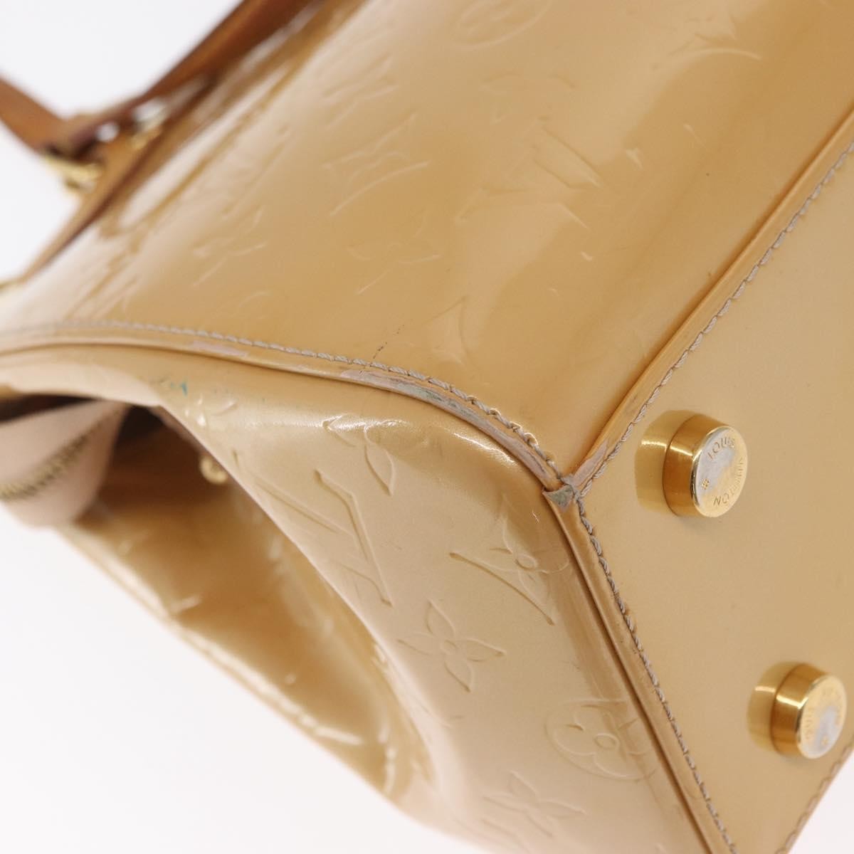 Louis Vuitton Blair Monogram Vernis Beige Patent_Leather Handbag (Pre-Owned)