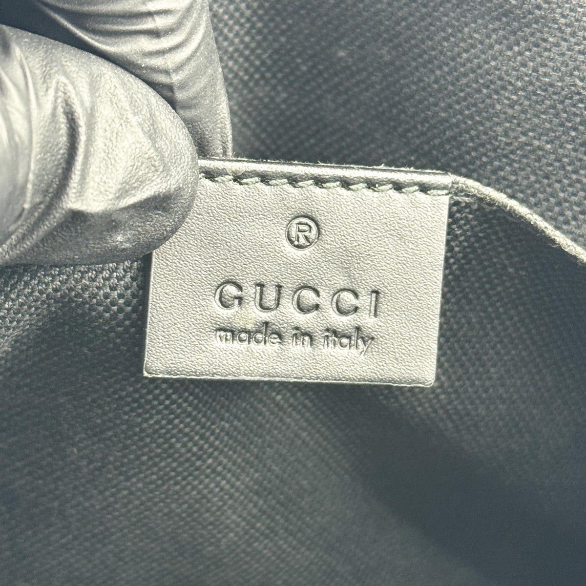 Gucci Web Zip Pouch Gg Coated Canvas Black Canvas Clutche & Pouche Bag (Pre-Owned)