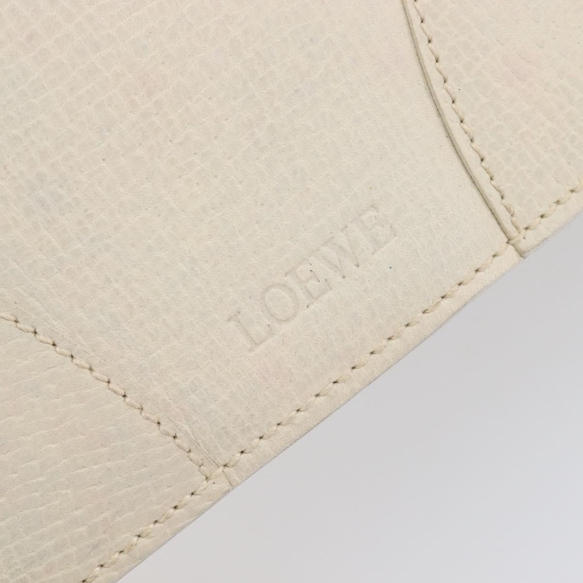 Loewe Tote Leather White Leather Tote Bag Bag (Pre-Owned)