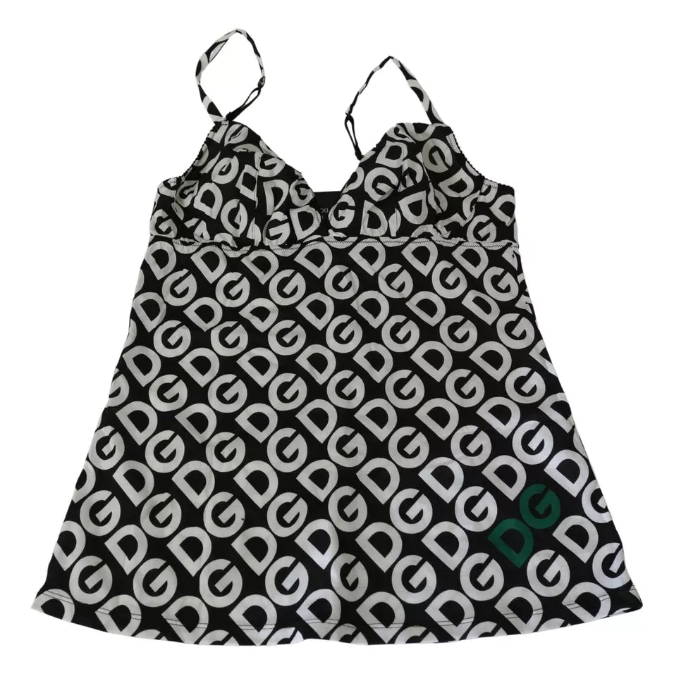 Dolce & Gabbana Black DG Mania Print Sleeveless Women's Swimwear