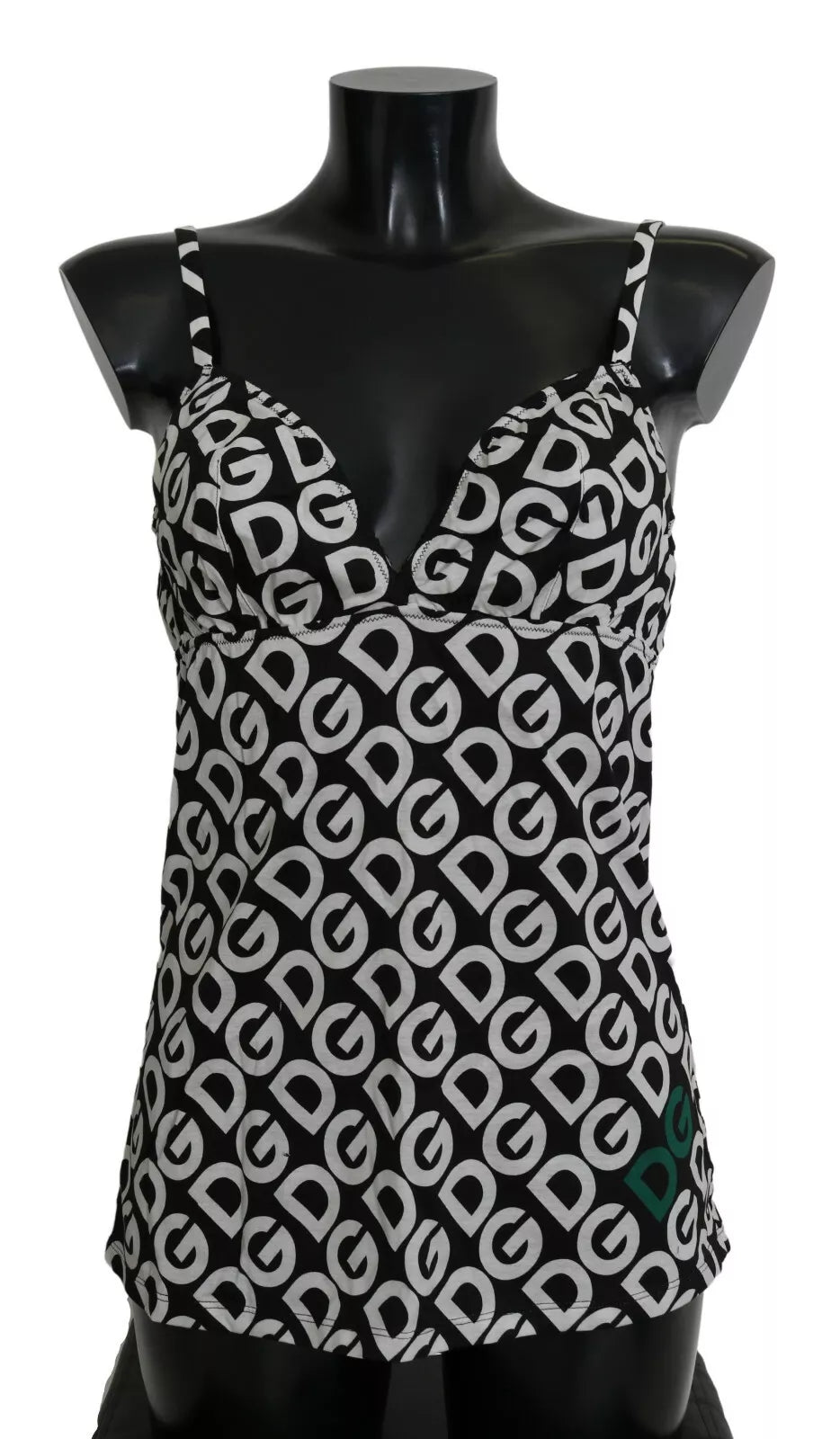 Dolce & Gabbana Black DG Mania Print Sleeveless Women's Swimwear