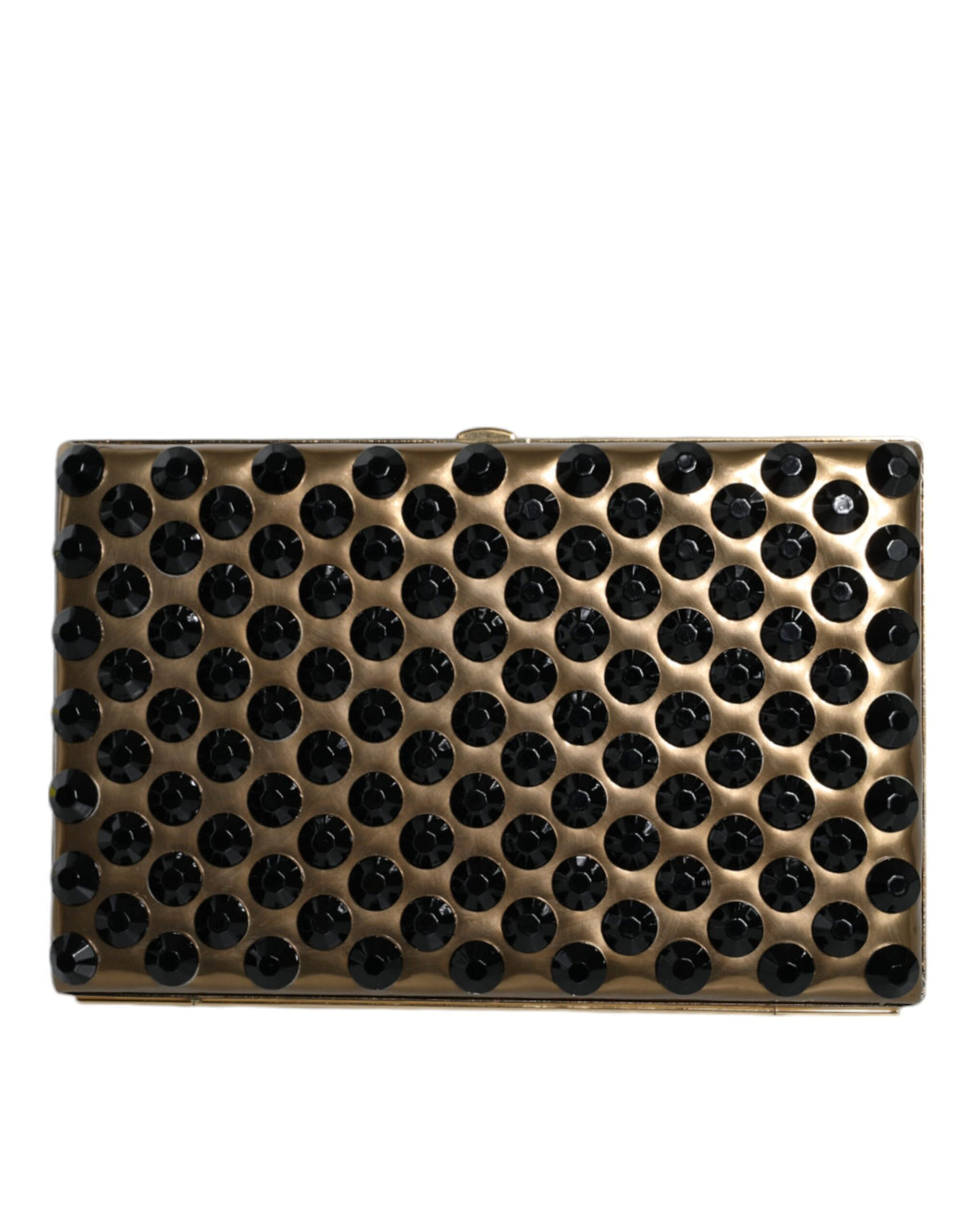 Dolce & Gabbana Gold Crystal Bifold Clutch Evening Party Women Purse Women's Bag