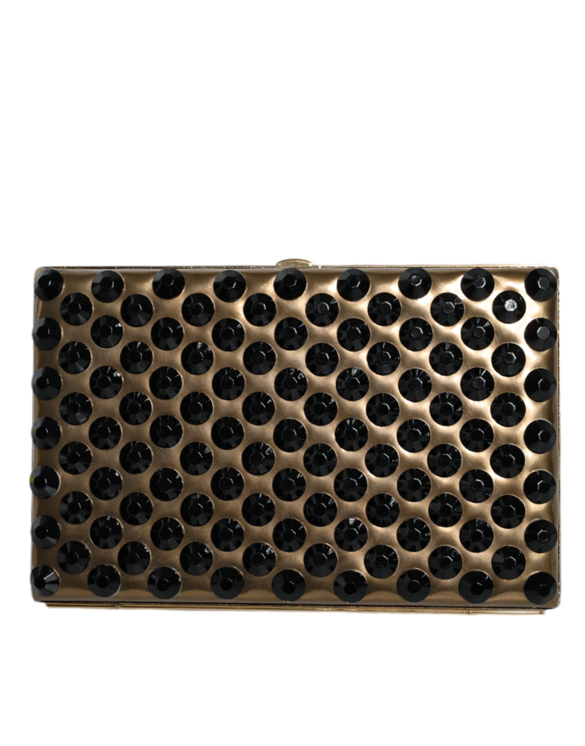 Dolce & Gabbana Gold Crystal Bifold Clutch Evening Party Women Purse Women's Bag