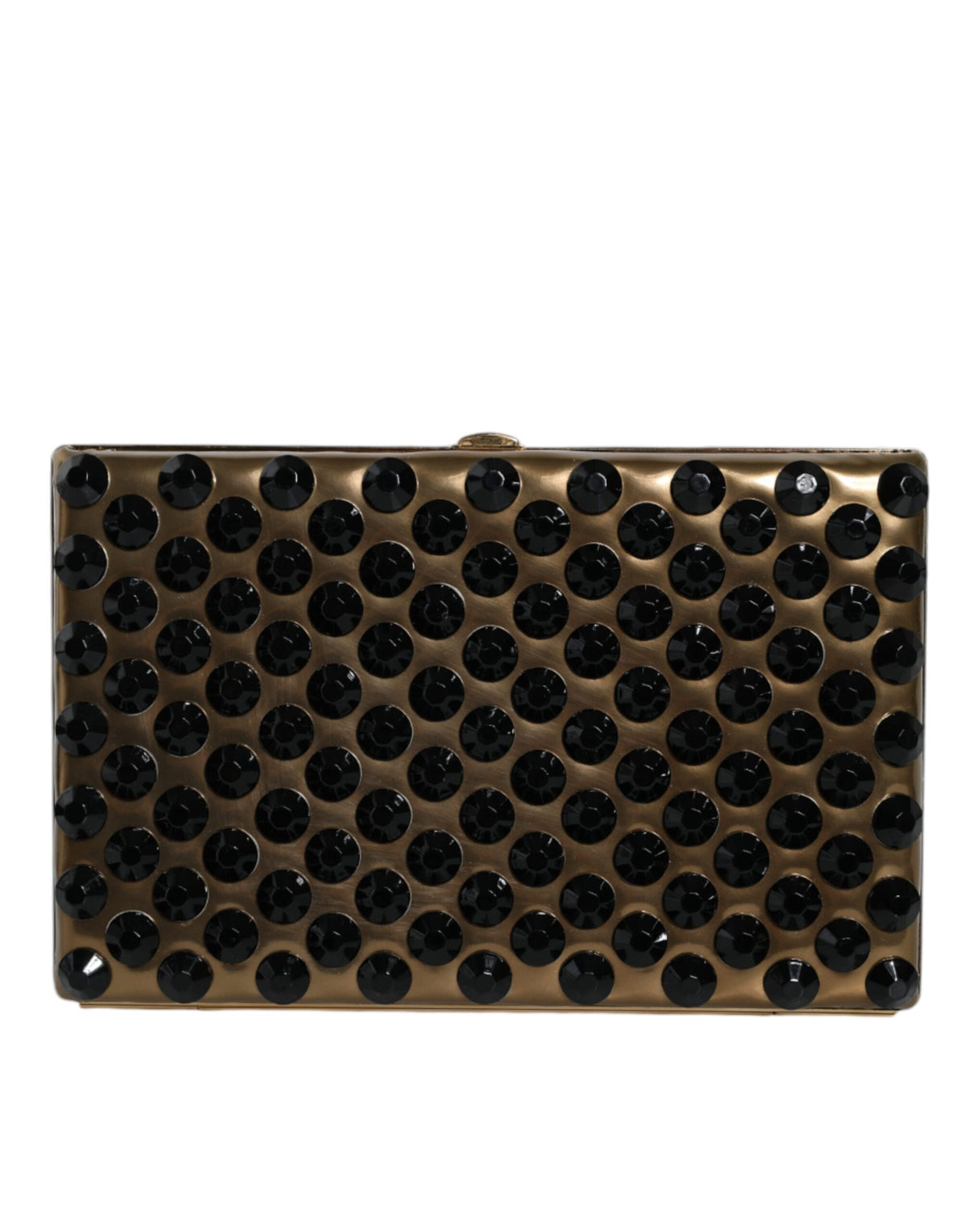 Dolce & Gabbana Gold Crystal Bifold Clutch Evening Party Women Purse Women's Bag