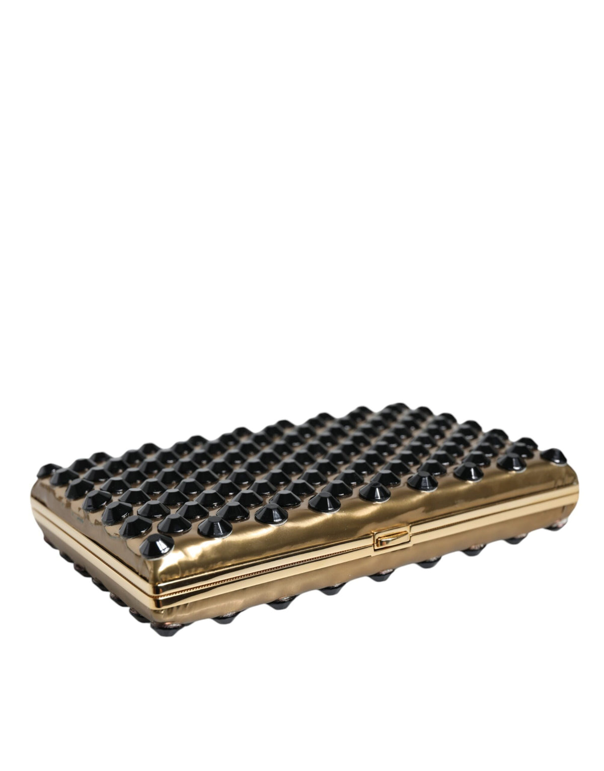 Dolce & Gabbana Gold Crystal Bifold Clutch Evening Party Women Purse Women's Bag