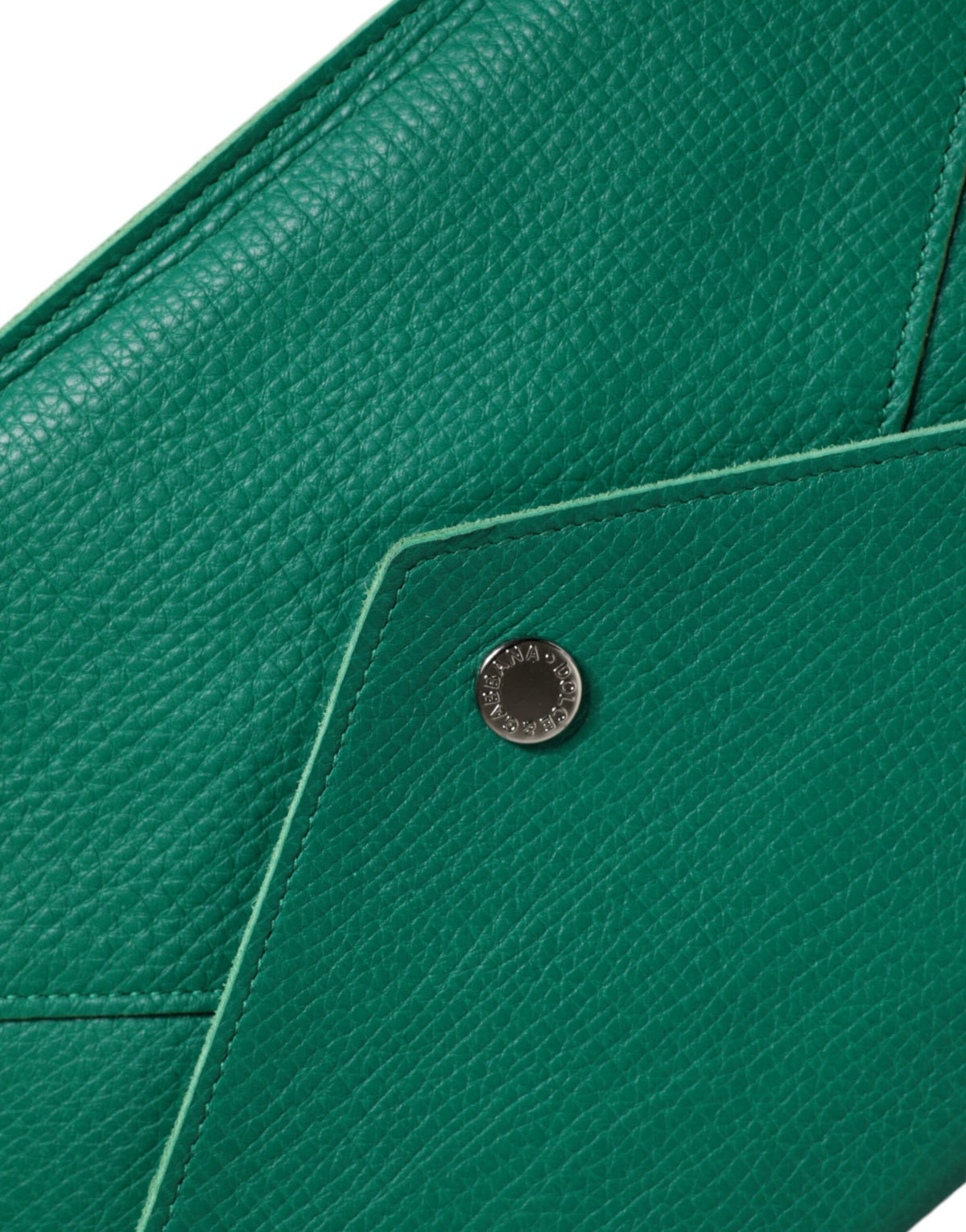 Dolce & Gabbana Green Leather Handbag Clutch Mini Purse Pouch Tablet Women's Case