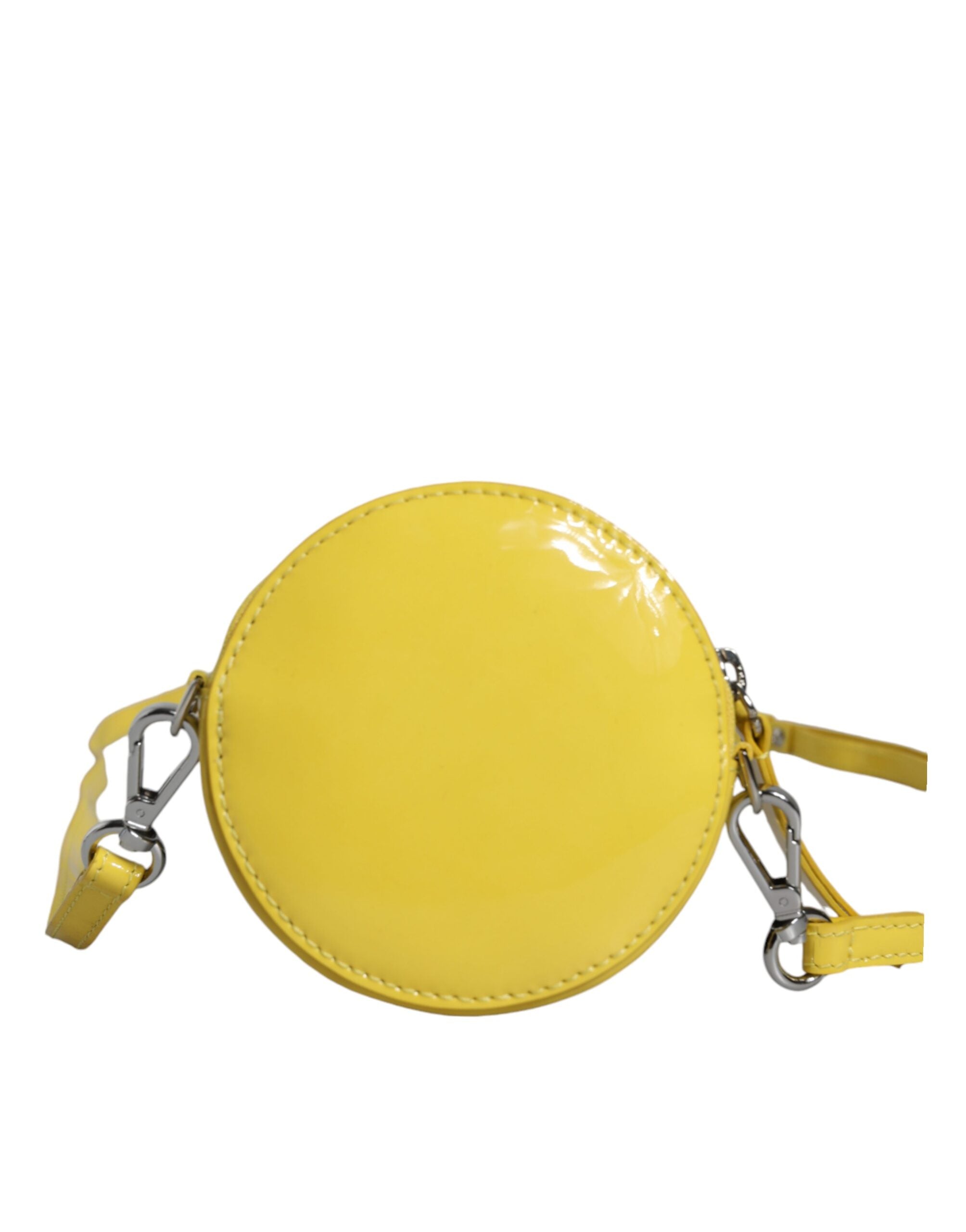 MSGM Yellow Leather Logo Crossbody Sling Shoulder Round Women's Bag (Pre-Owned)