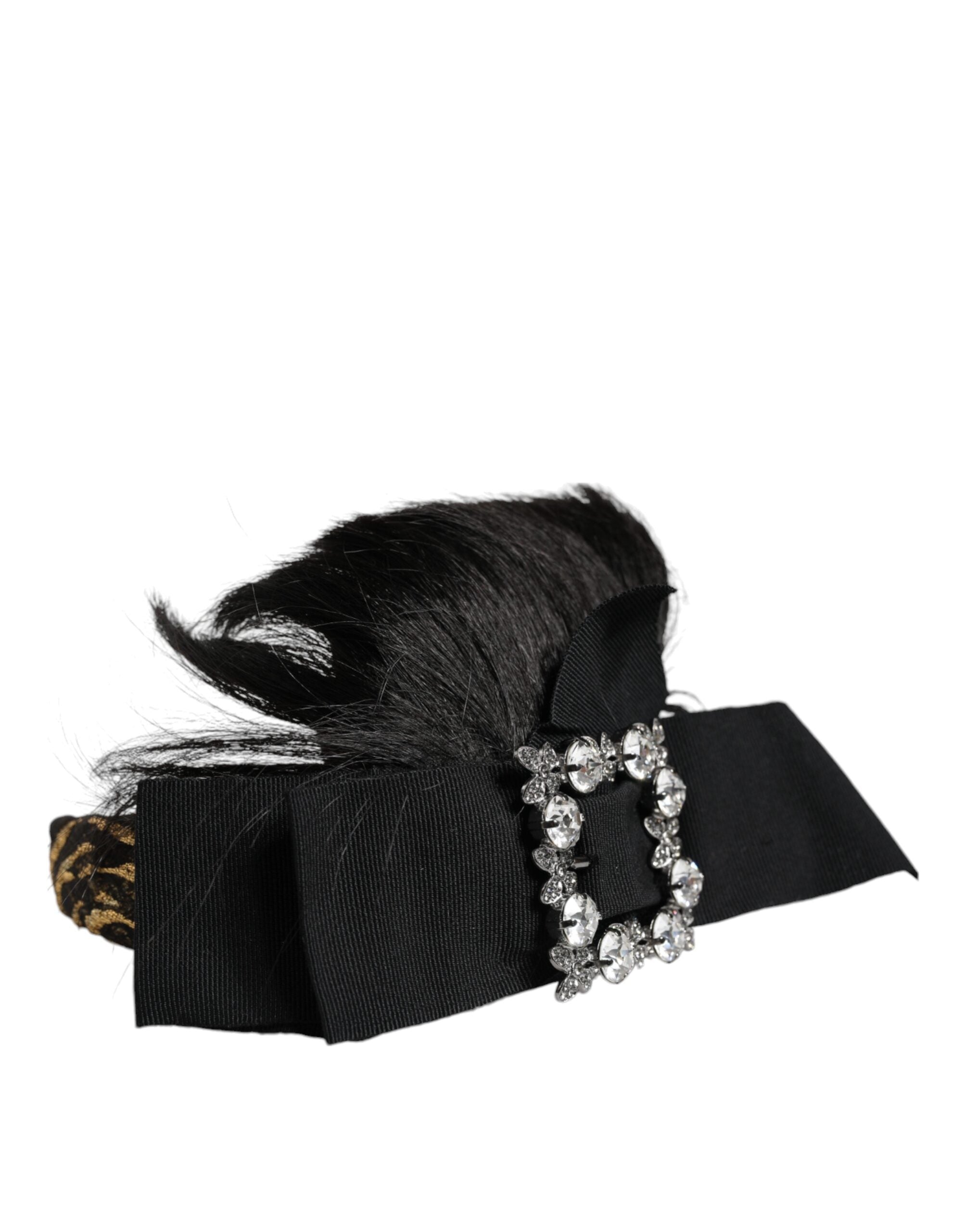 Dolce & Gabbana Black Hair Parrucchiera Crystal Headband Women's Diadem