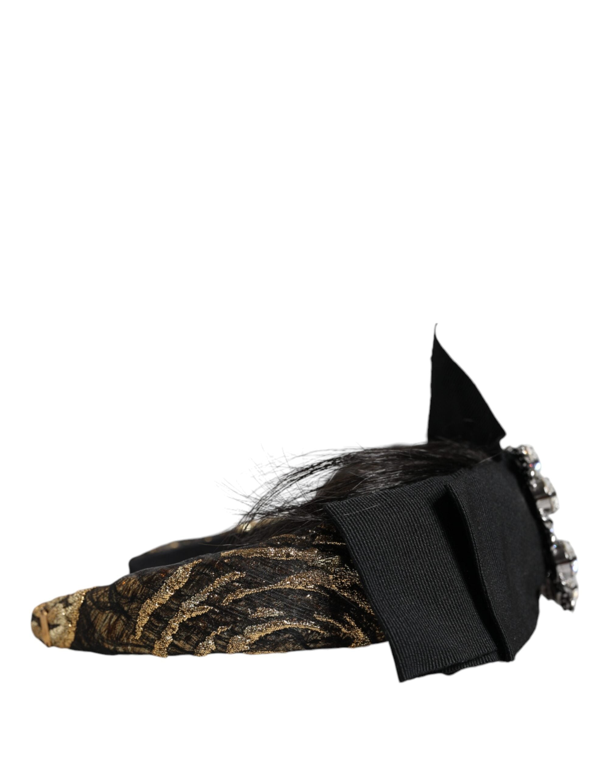 Dolce & Gabbana Black Hair Parrucchiera Crystal Headband Women's Diadem