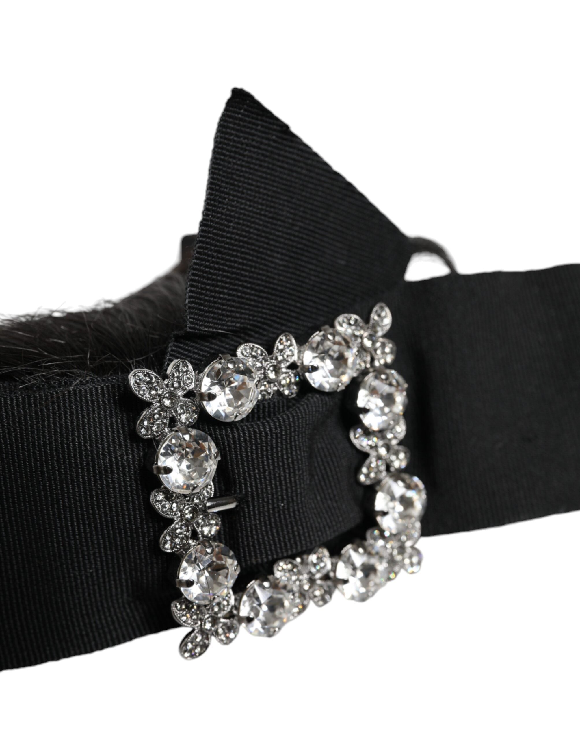 Dolce & Gabbana Black Hair Parrucchiera Crystal Headband Women's Diadem