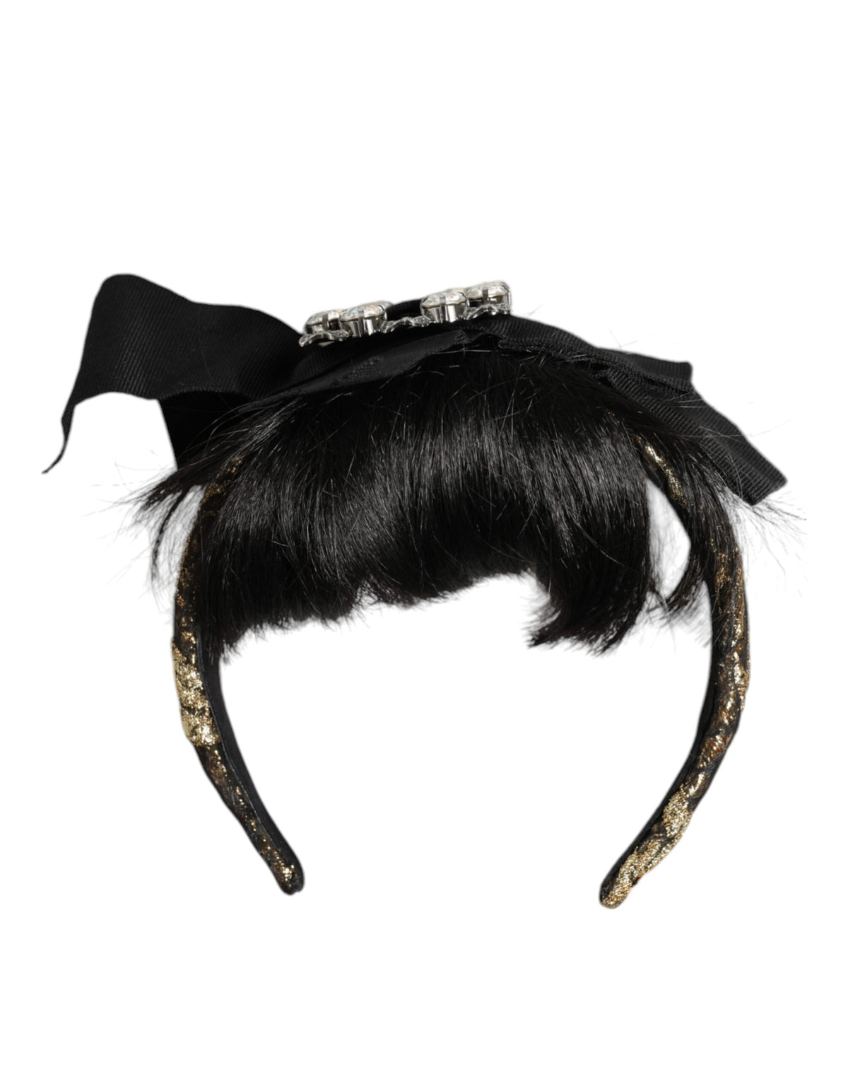 Dolce & Gabbana Black Hair Parrucchiera Crystal Headband  display picture 3