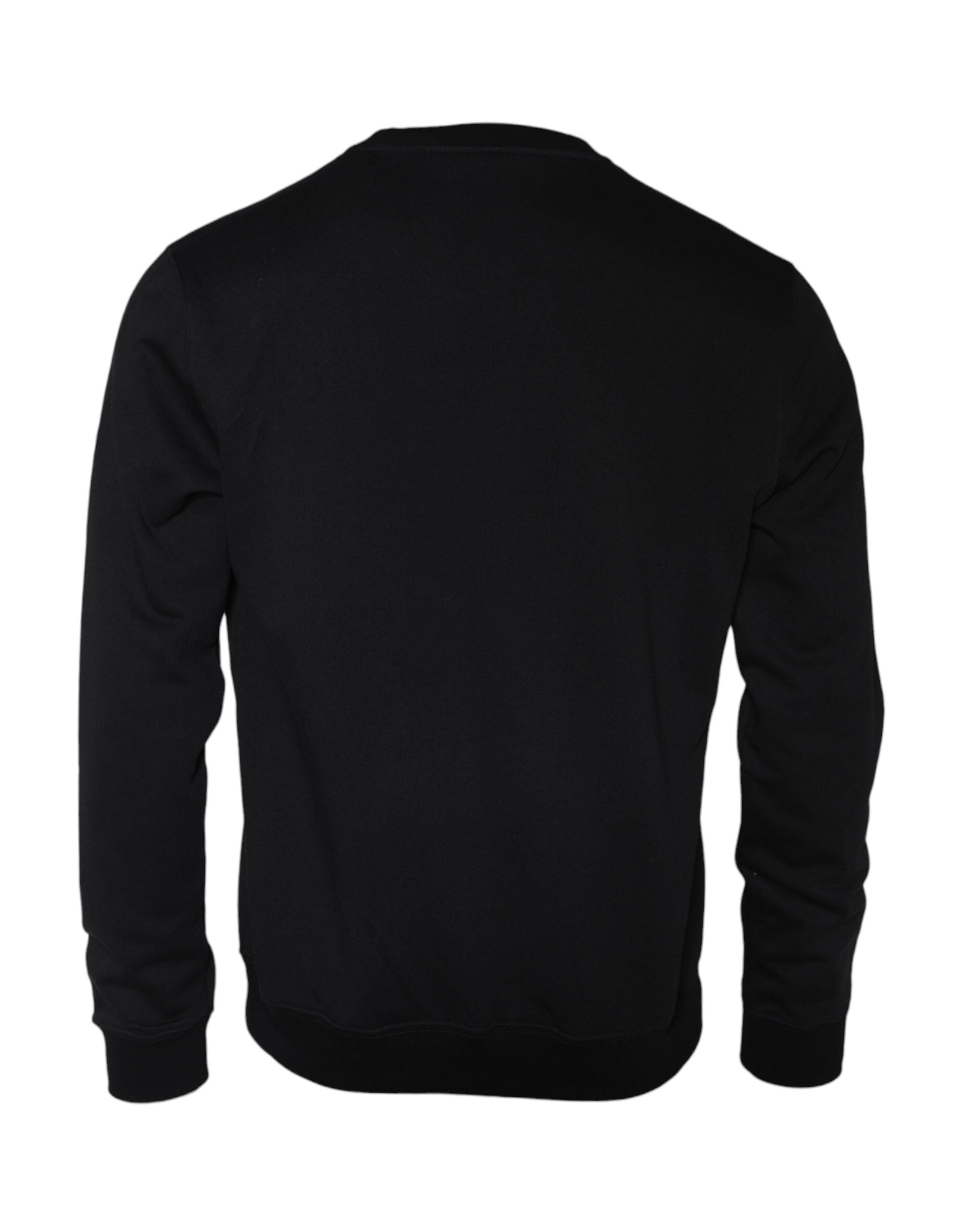 Versace Black Medusa Fleece Cotton Crew Neck Sweatshirt Men's Sweater
